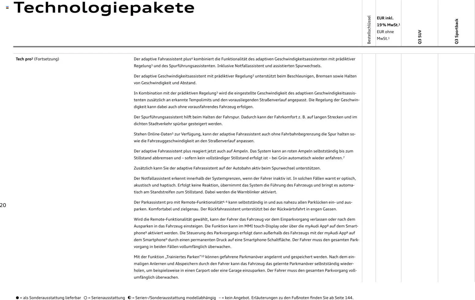 Audi Q3 – gültig ab 29.01.2026 | Seite: 20