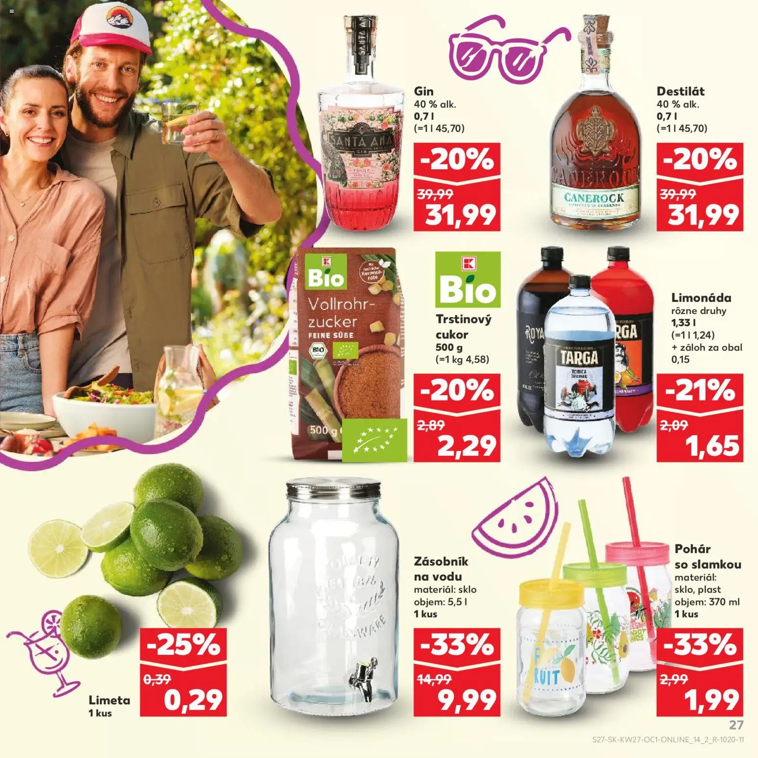 Kaufland SK akciós ujság - amely érvényes a következő dátumtól: 2026.07.01. | Oldal: 27 | Termékek: Pohár, Só, Cukor