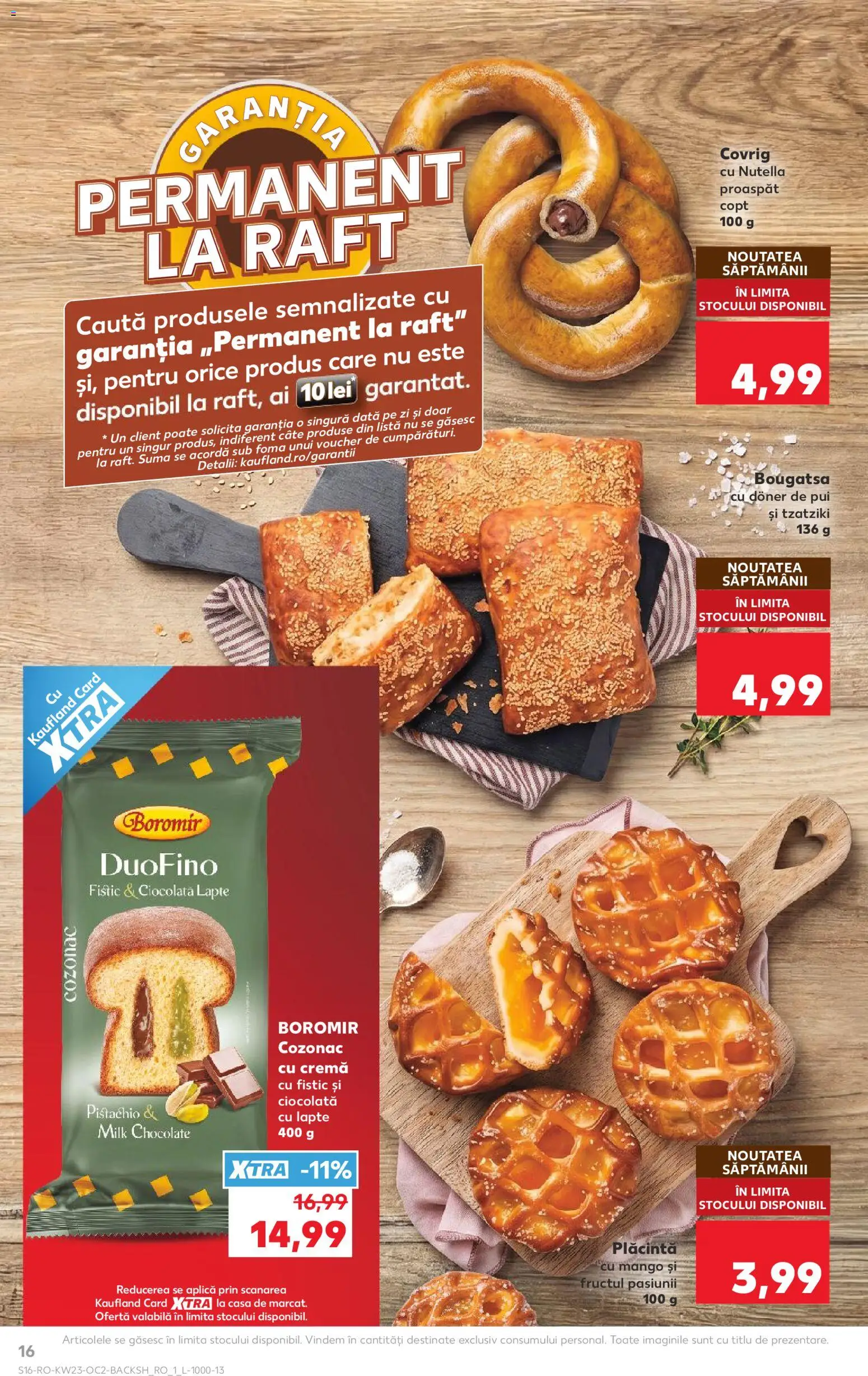 Noul catalog Kaufland – valabil de la 03.06.2026 | Pagină: 16 | Produse: Hacıyatmaz Kedi Oyuncağı, Plăcintă, Ciocolată, Mango