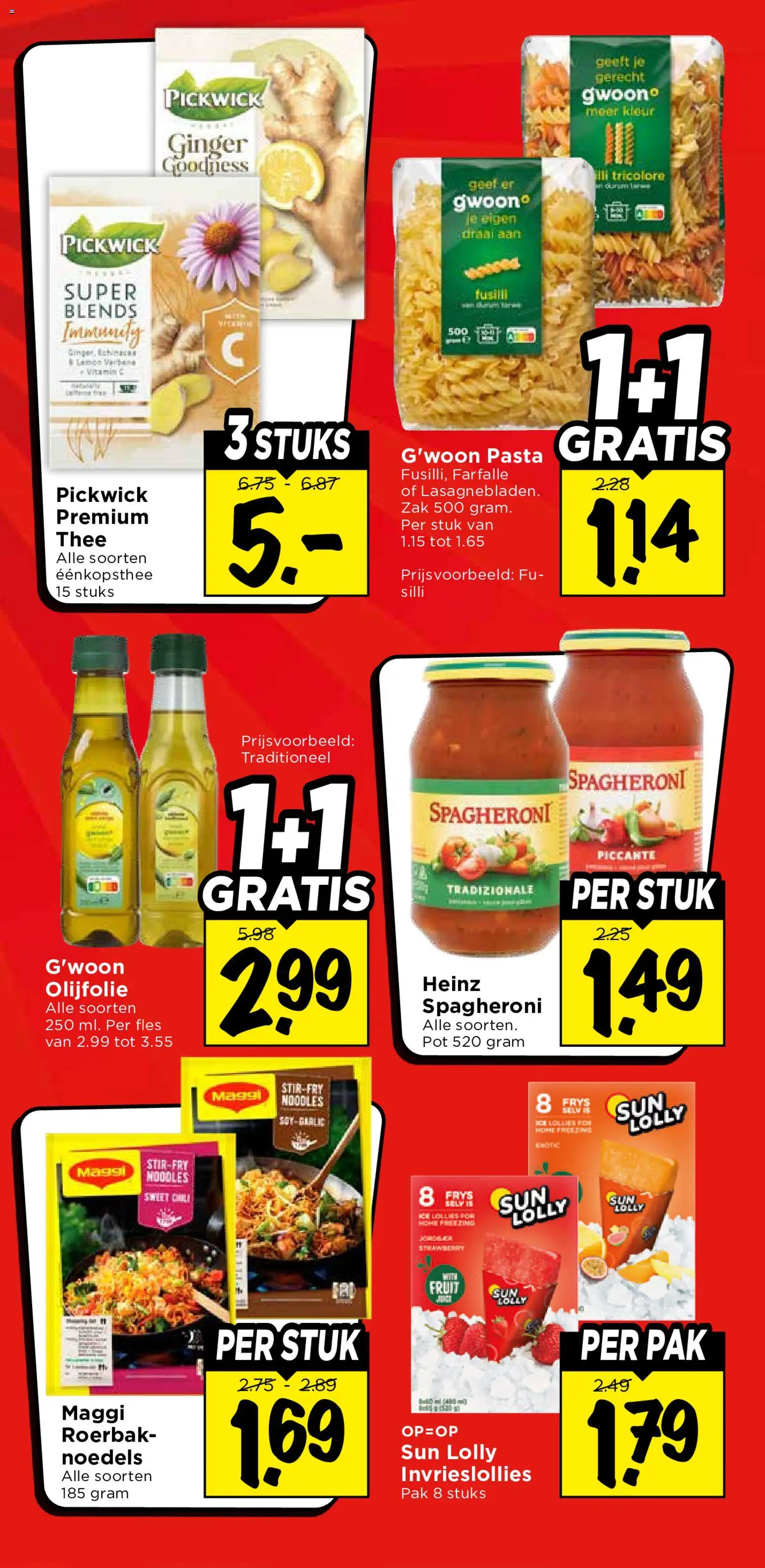 {H1} | Pagina: 29 | Producten: Thee, Noedels, Pot, Olijfolie