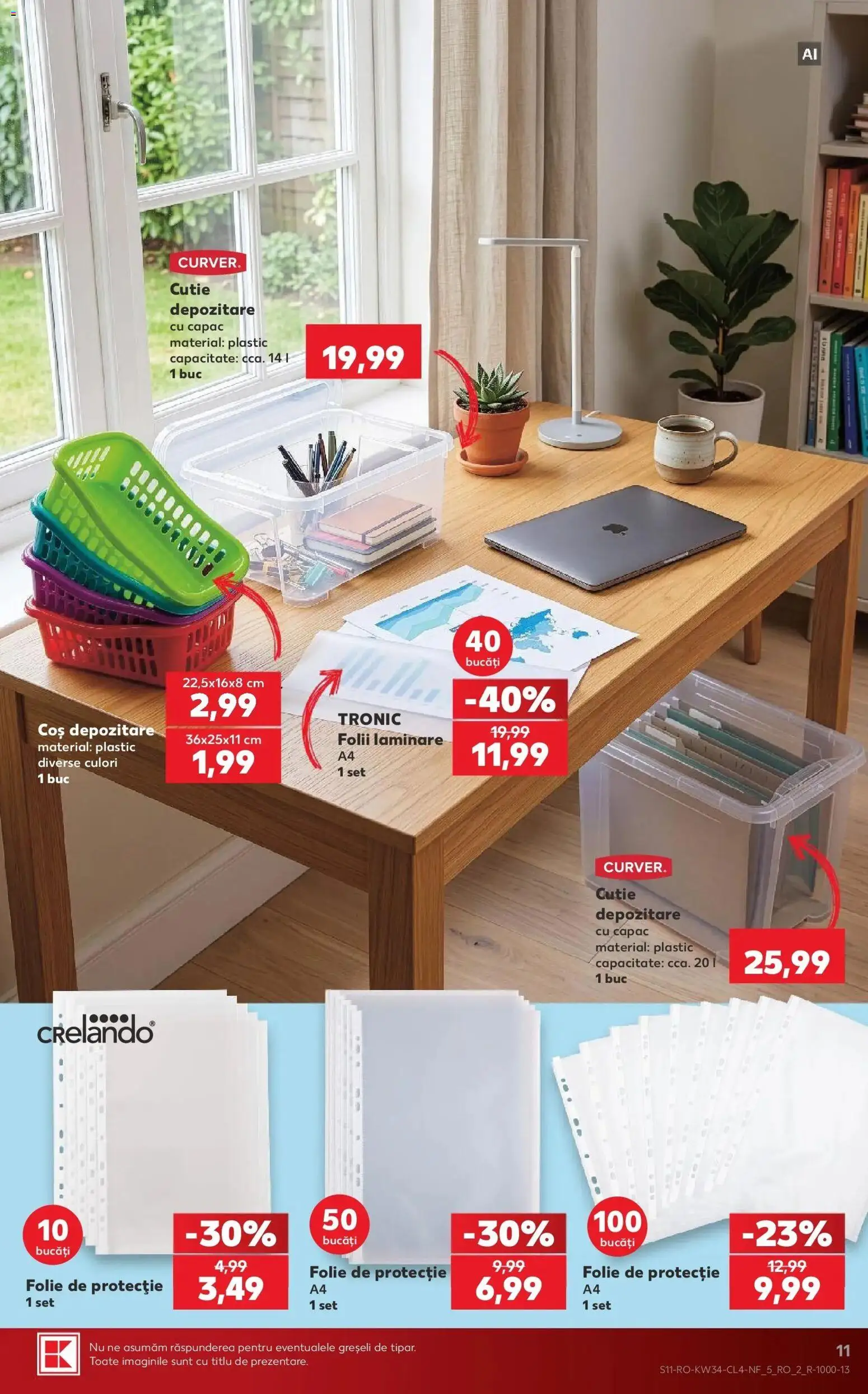 Kaufland Domnesti 19.08.2026 - Revista si Oferta | Pagină: 11 | Produse: Coș, Cutie, Depozitare