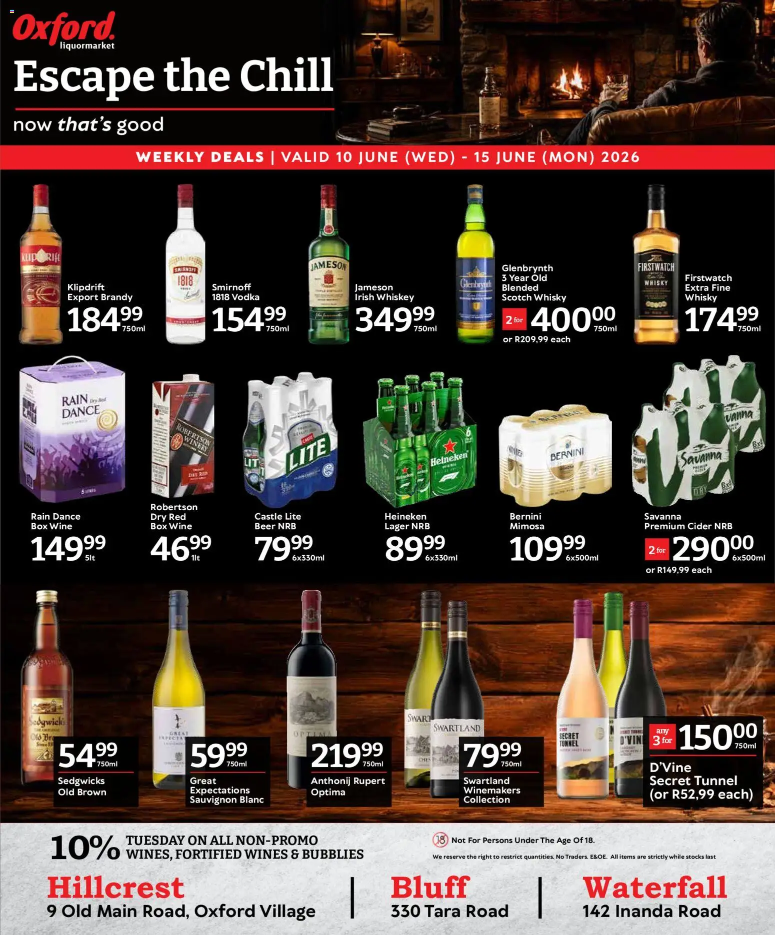 New Oxford Freshmarket catalogue – valid from 10.06.2026 | Page: 16 | Products: Wine, Beer, Vodka, Whiskey