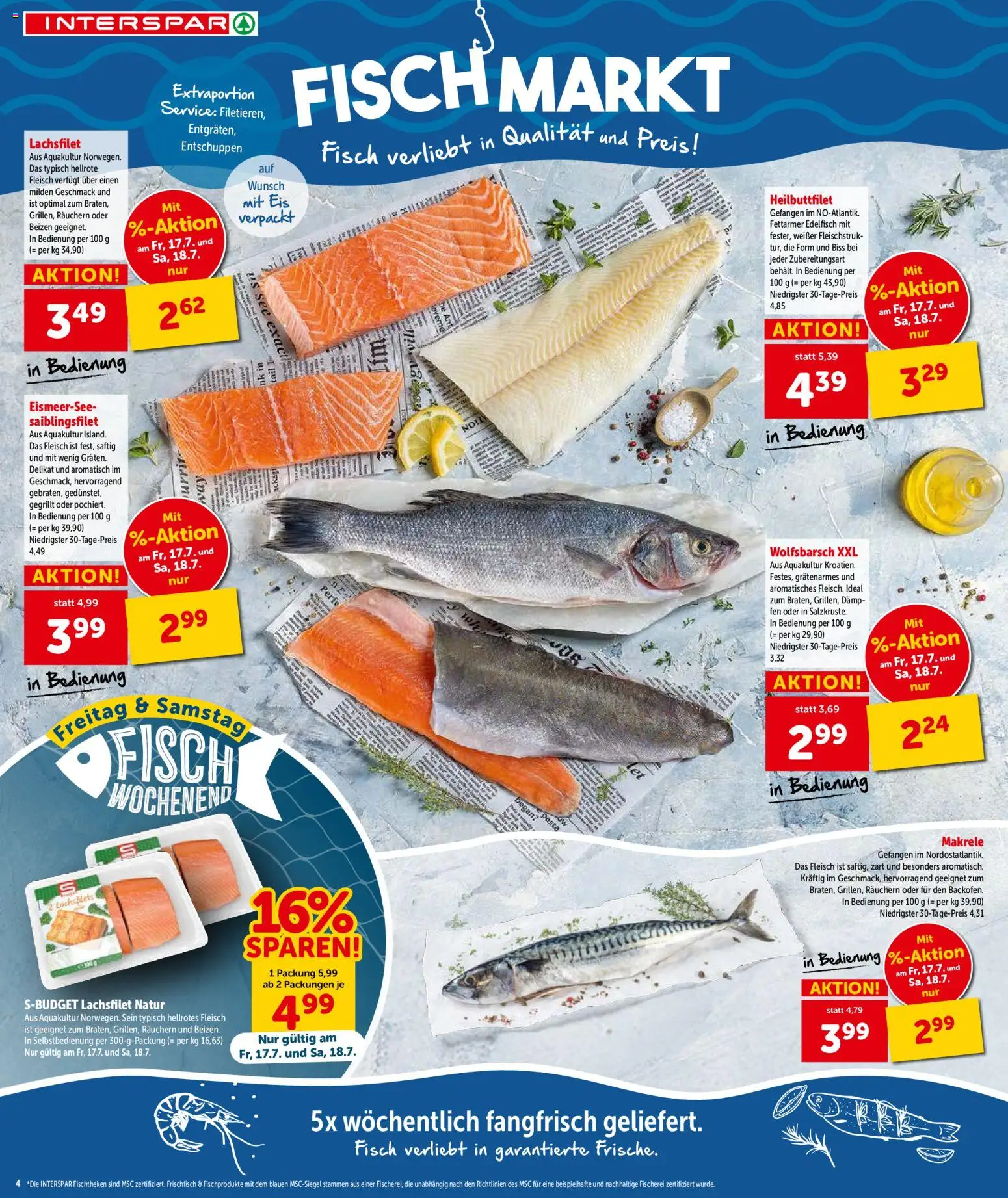 Interspar Flugblatt - Niederösterreich gültig ab 16.07.2026 | Seite: 5 | Produkte: Pasta, Eis, Fisch