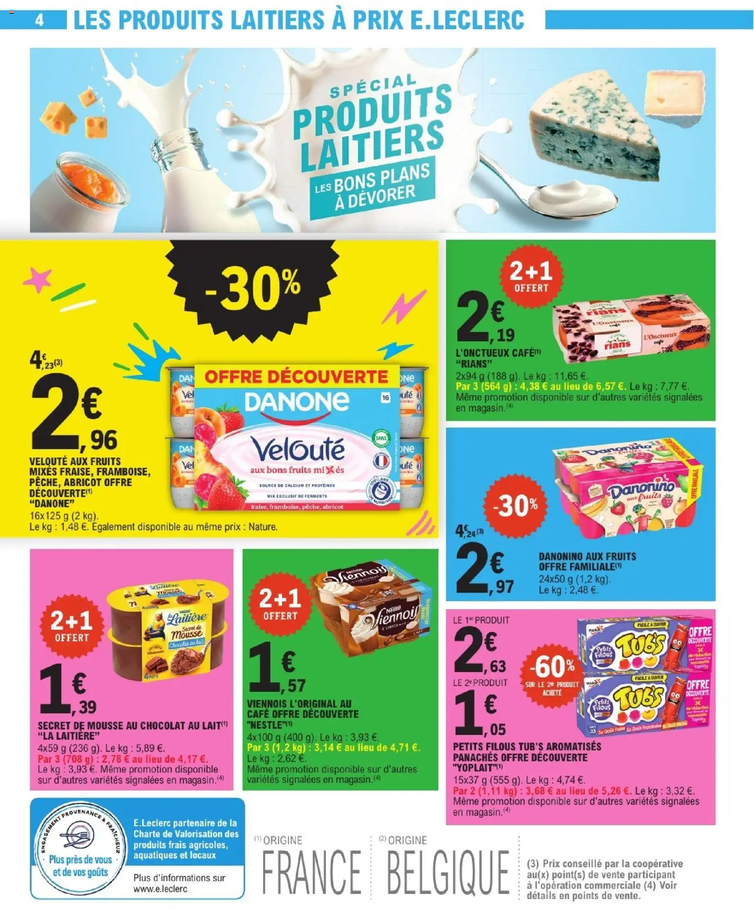 {H1} | Page: 4 | Produits: Abricot, Mousse au chocolat, Fruits, Chocolat