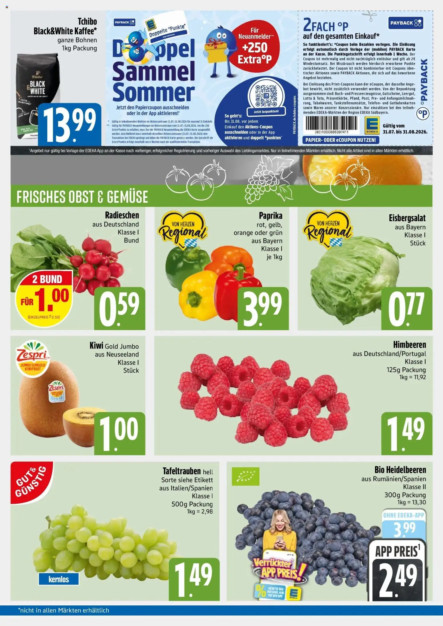 E xpress Prospekt München – gültig ab 03.08.2026 | Seite: 3 | Produkte: Kaffee, Eisbergsalat, Obst, Telefon