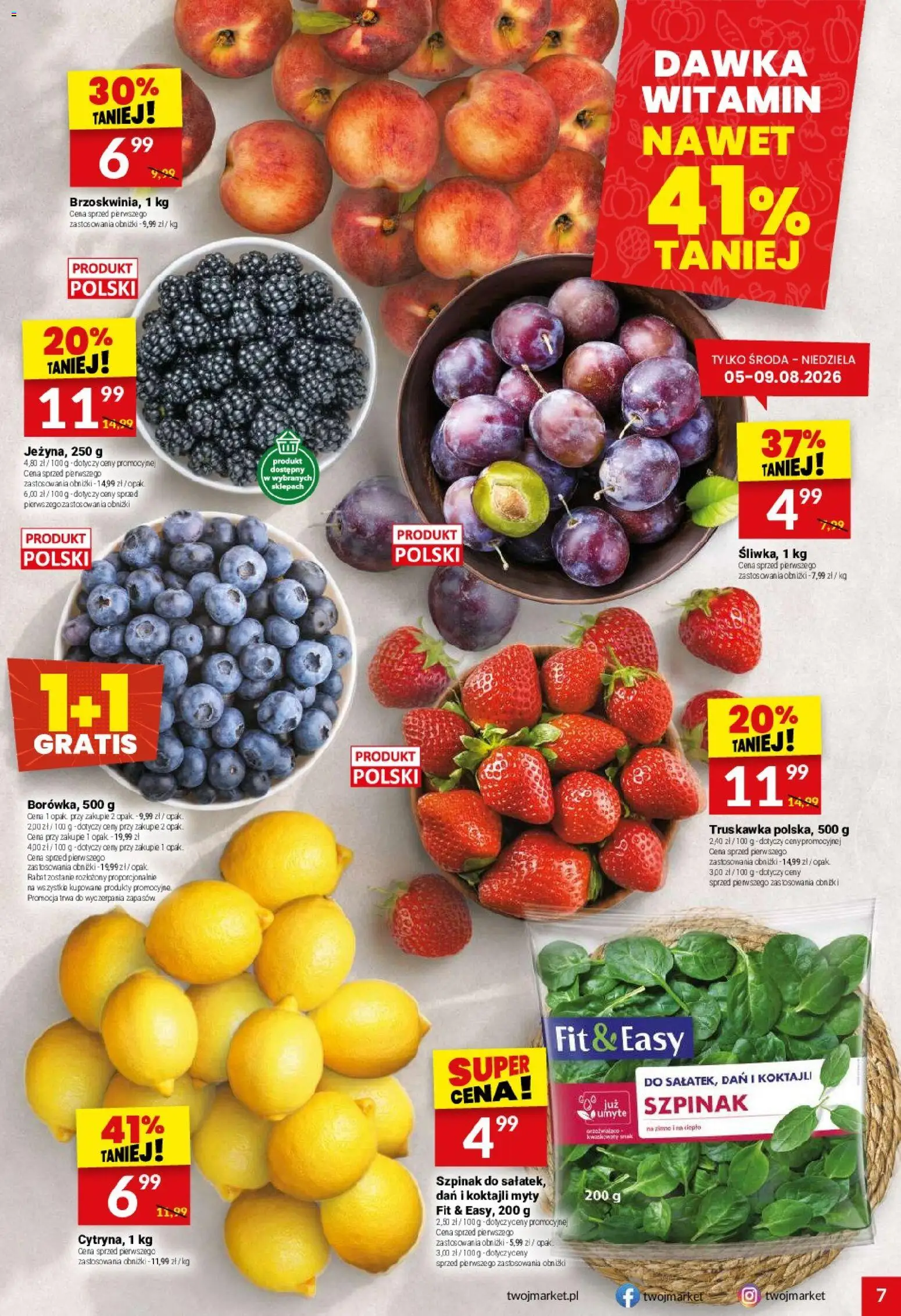 Twój Market gazetka od 05.08.2026 | Strona: 7 | Produkty: Szpinak