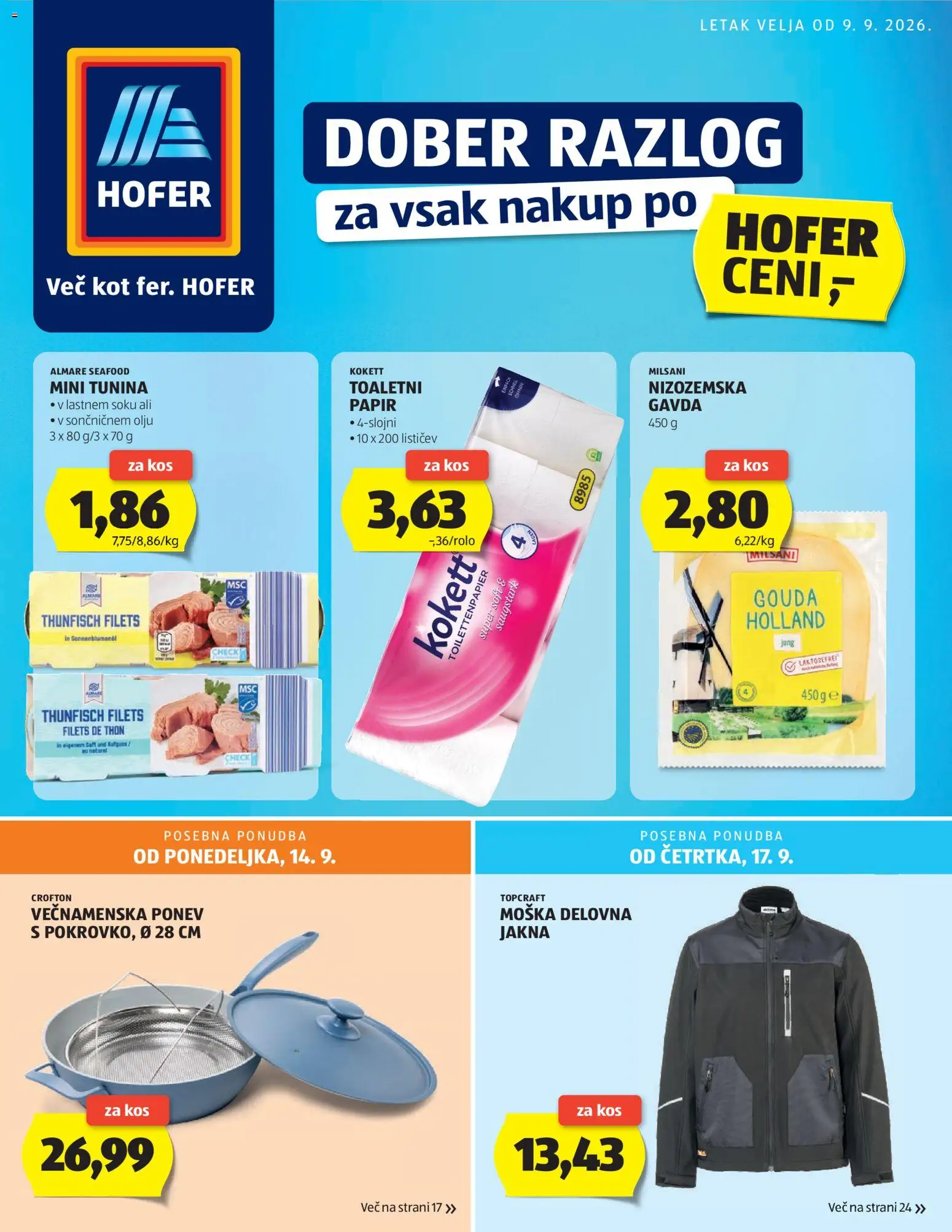 Novi Hofer katalog ponudbe – veljaven od 09.09.2026 | Stran: 1