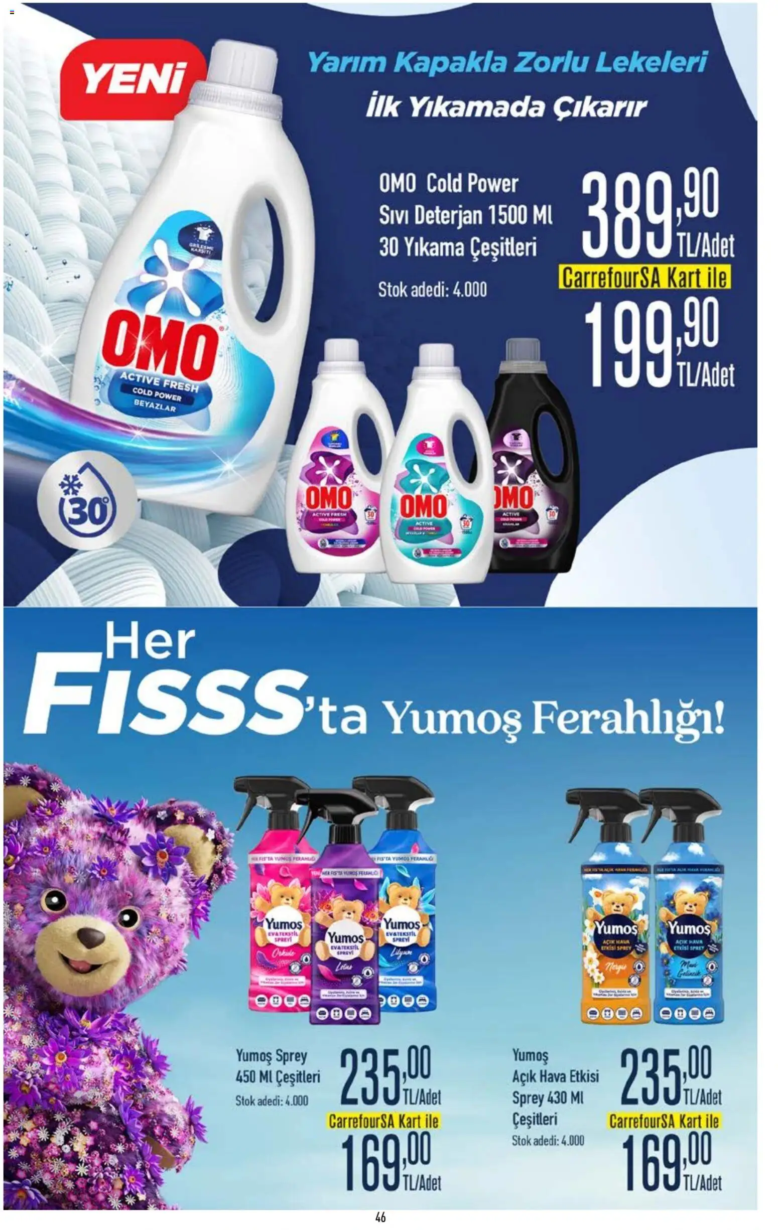 CarrefourSA Katalog - 18.05.2026 tarihinden itibaren geçerlidir | Sayfa: 46 | Ürünler: Deterjan