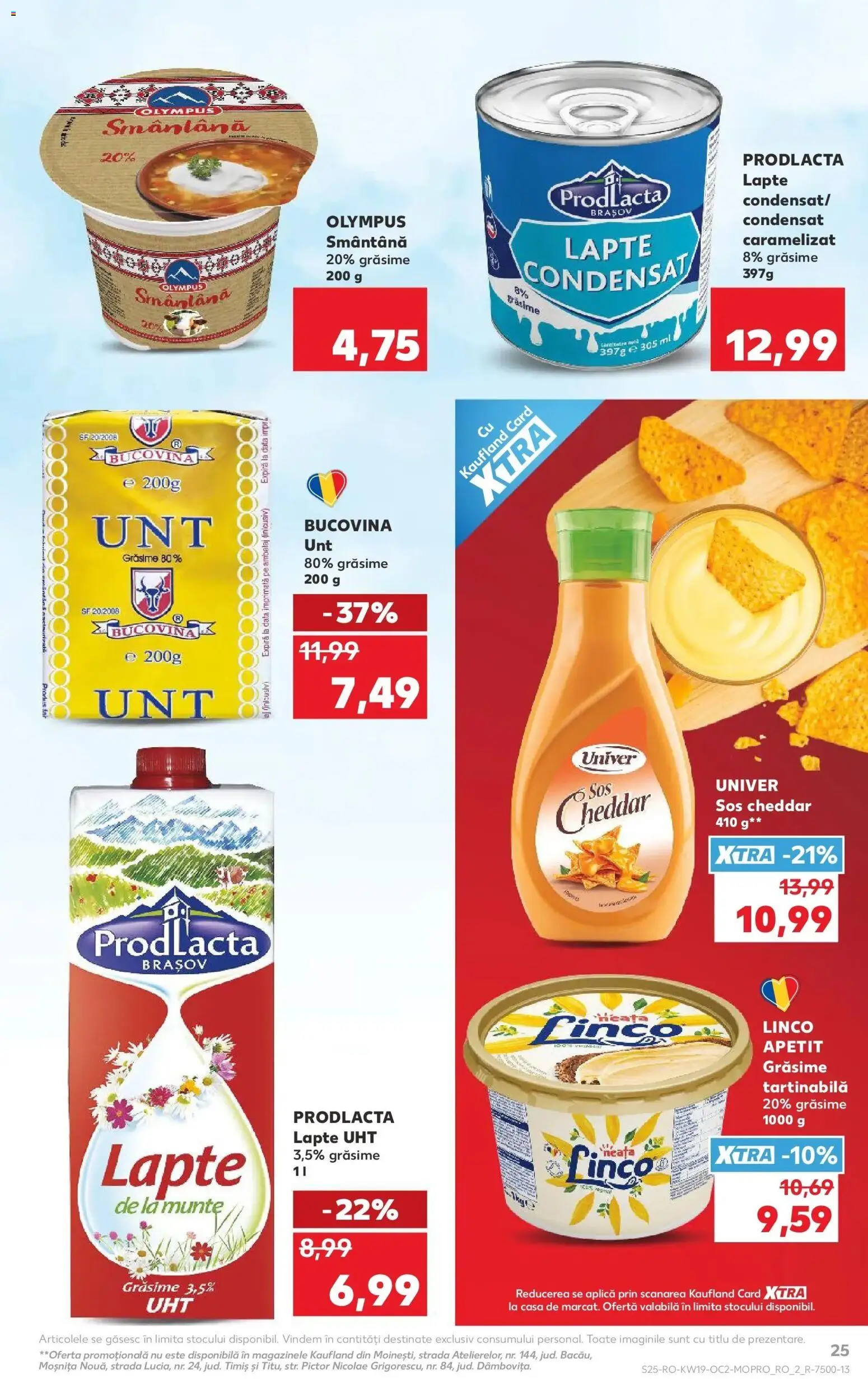 Noul catalog Kaufland – valabil de la 06.05.2026 | Pagină: 25 | Produse: Lapte, Unt, Smântână, Sos