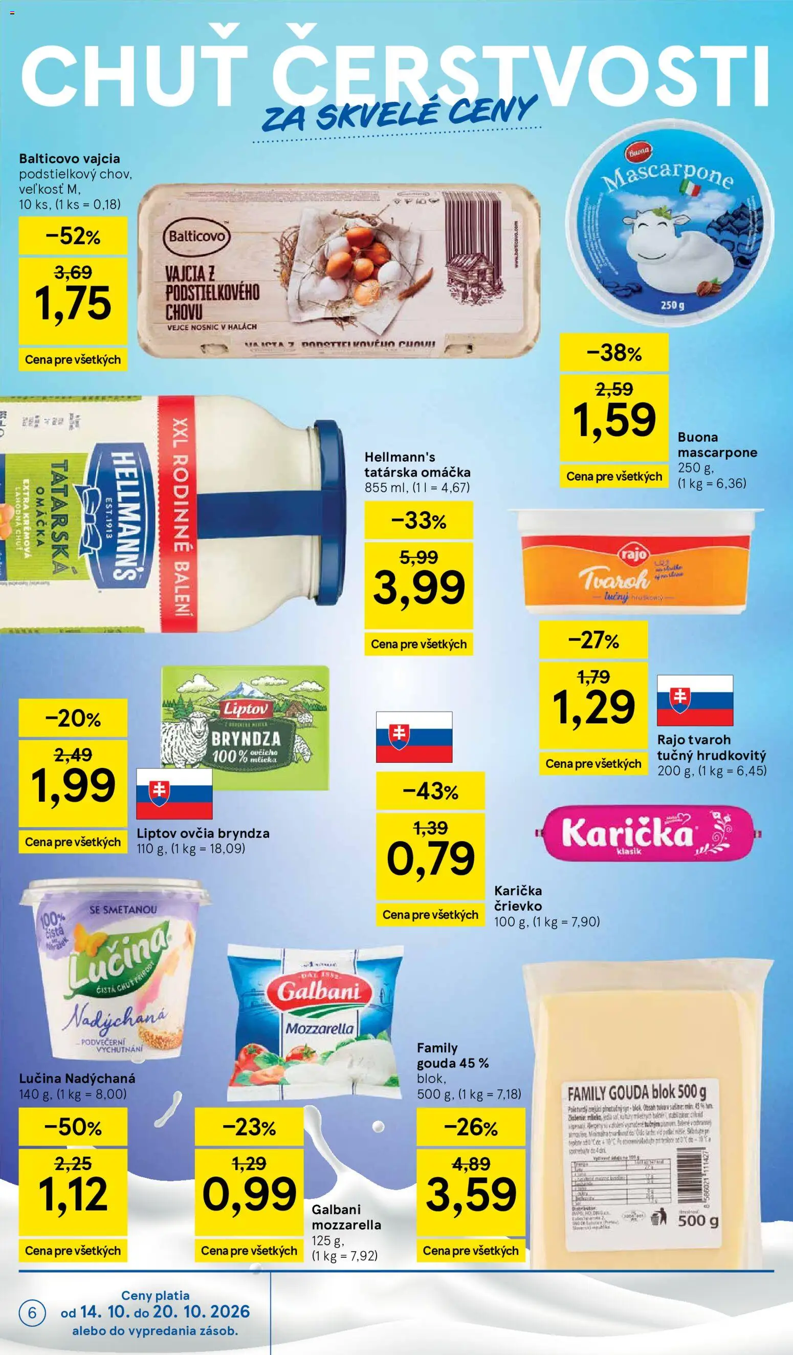 Nové Tesco akcie – leták je platný od 14.10.2026 | Strana: 6