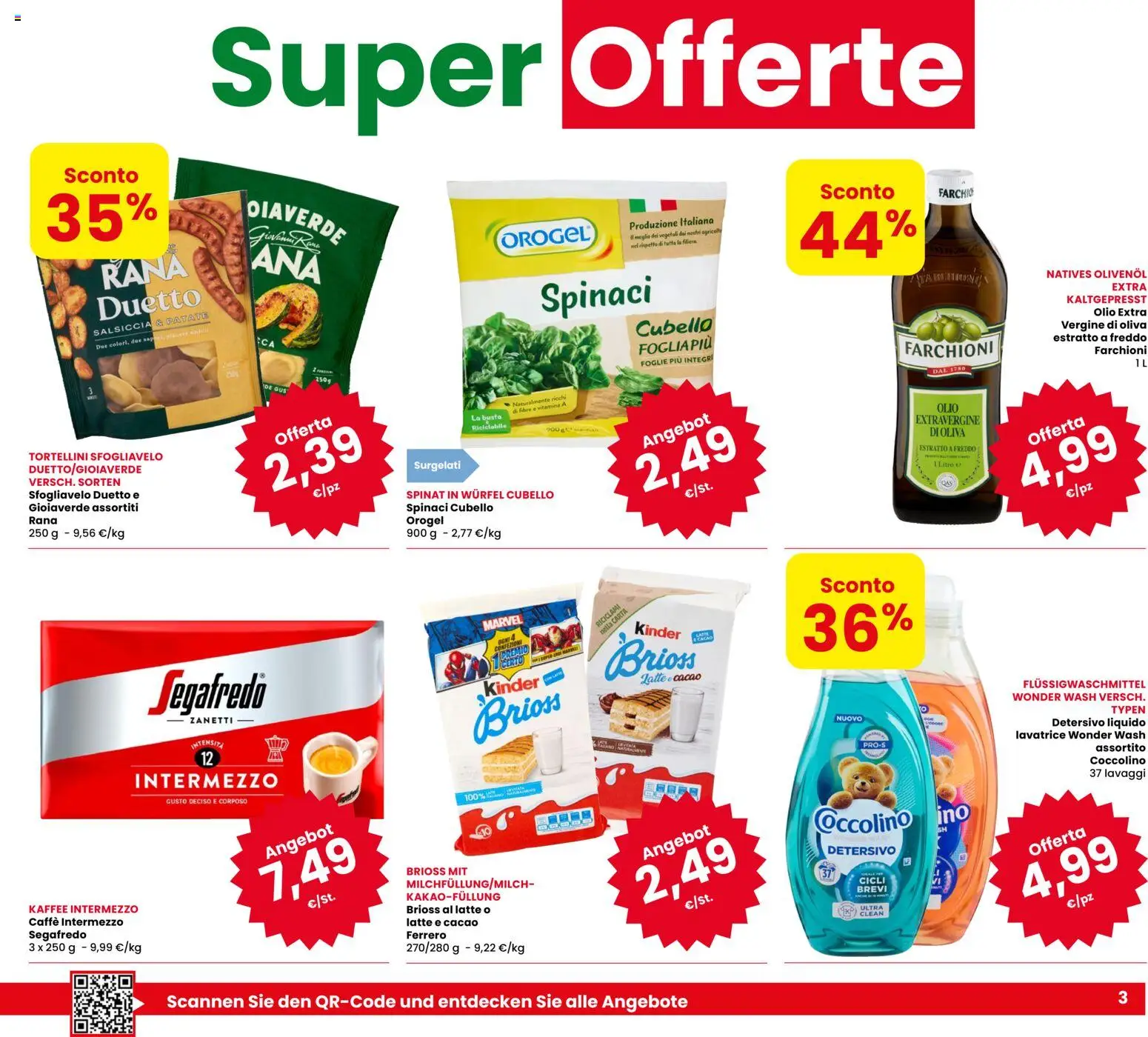 Volantino Eurospar del 15/10/2026 | Pagina: 3 | Prodotti: Caffè, Salsiccia, Cacao, Segafredo