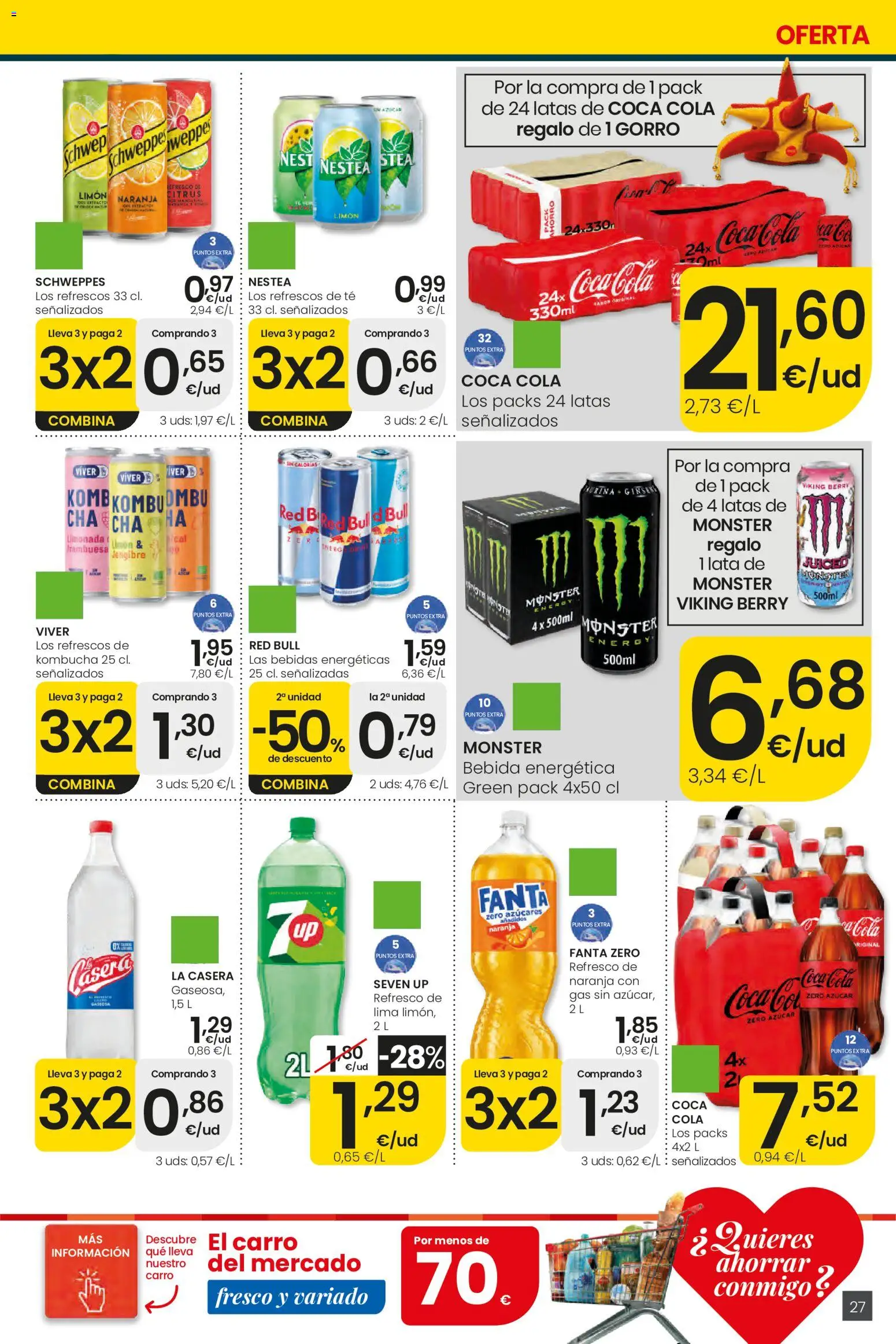 Eroski Ofertones de verano │ válido desde el 11.06.2026 | Página: 27 | Productos: Lima, Té, Limonada