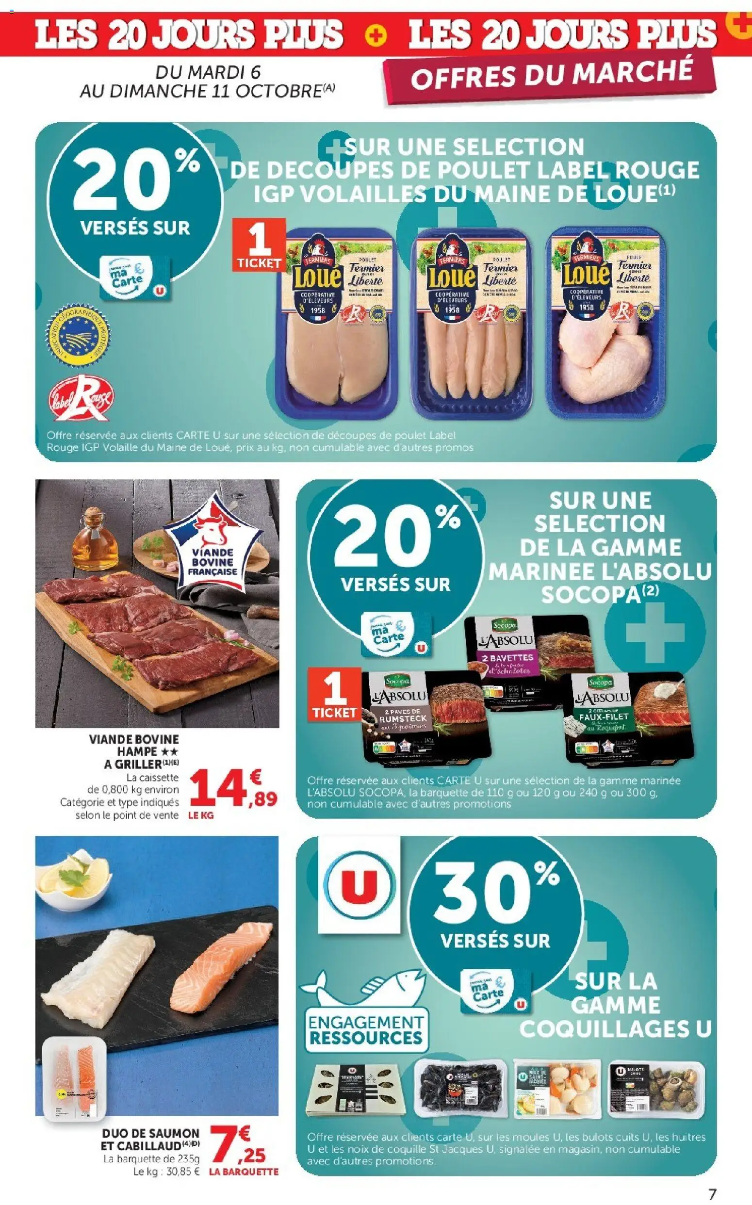 {H1} | Page: 7 | Produits: Coquillages, Moules, Volaille, Viande