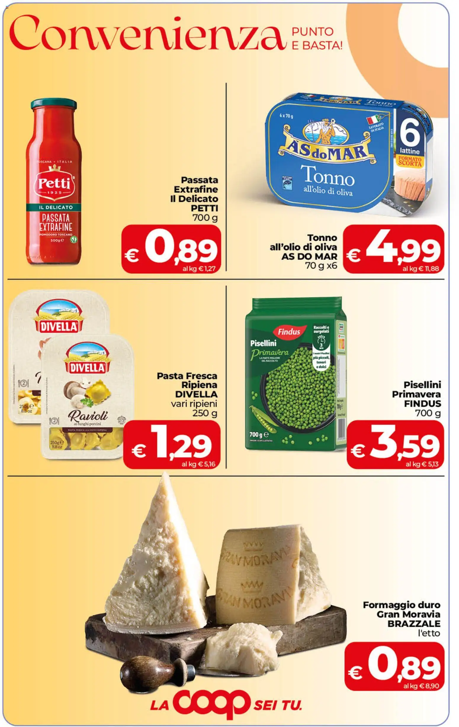 Volantino COOP del 02/10/2026 | Pagina: 3 | Prodotti: Pomodoro, Formaggio, Tonno, Dolci