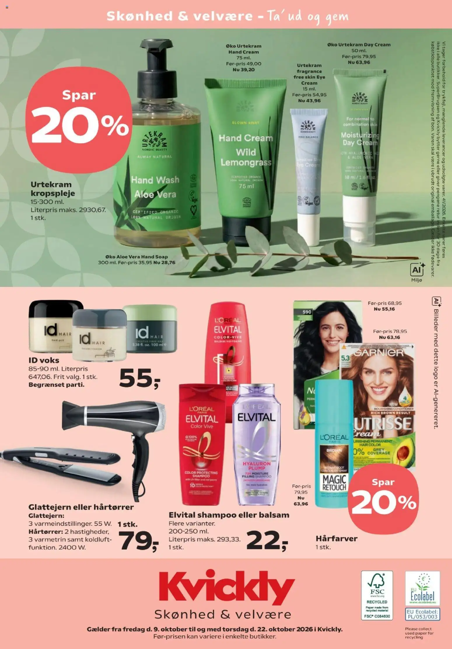 Kvickly tilbudsavis – gyldig fra 09/10/2026 | Side: 8 | Produkter: Shampoo, Balsam, Aloe Vera, Hårtørrer