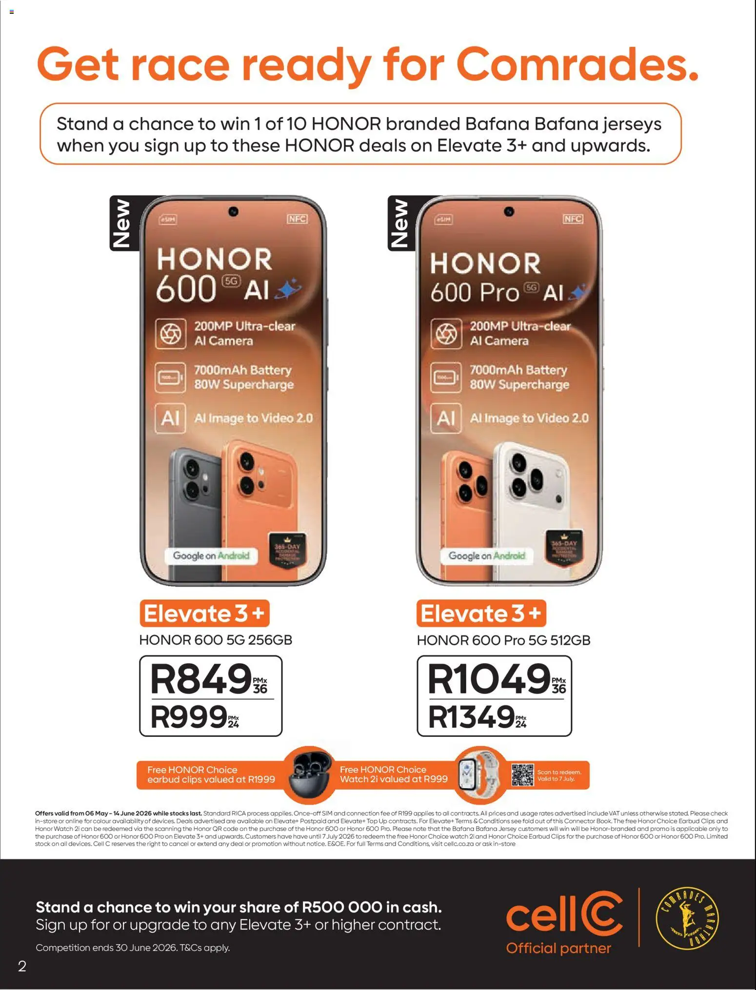 New Cell C catalogue – valid from 06.05.2026 | Page: 4 | Products: Sim, Watch, Battery, Stock