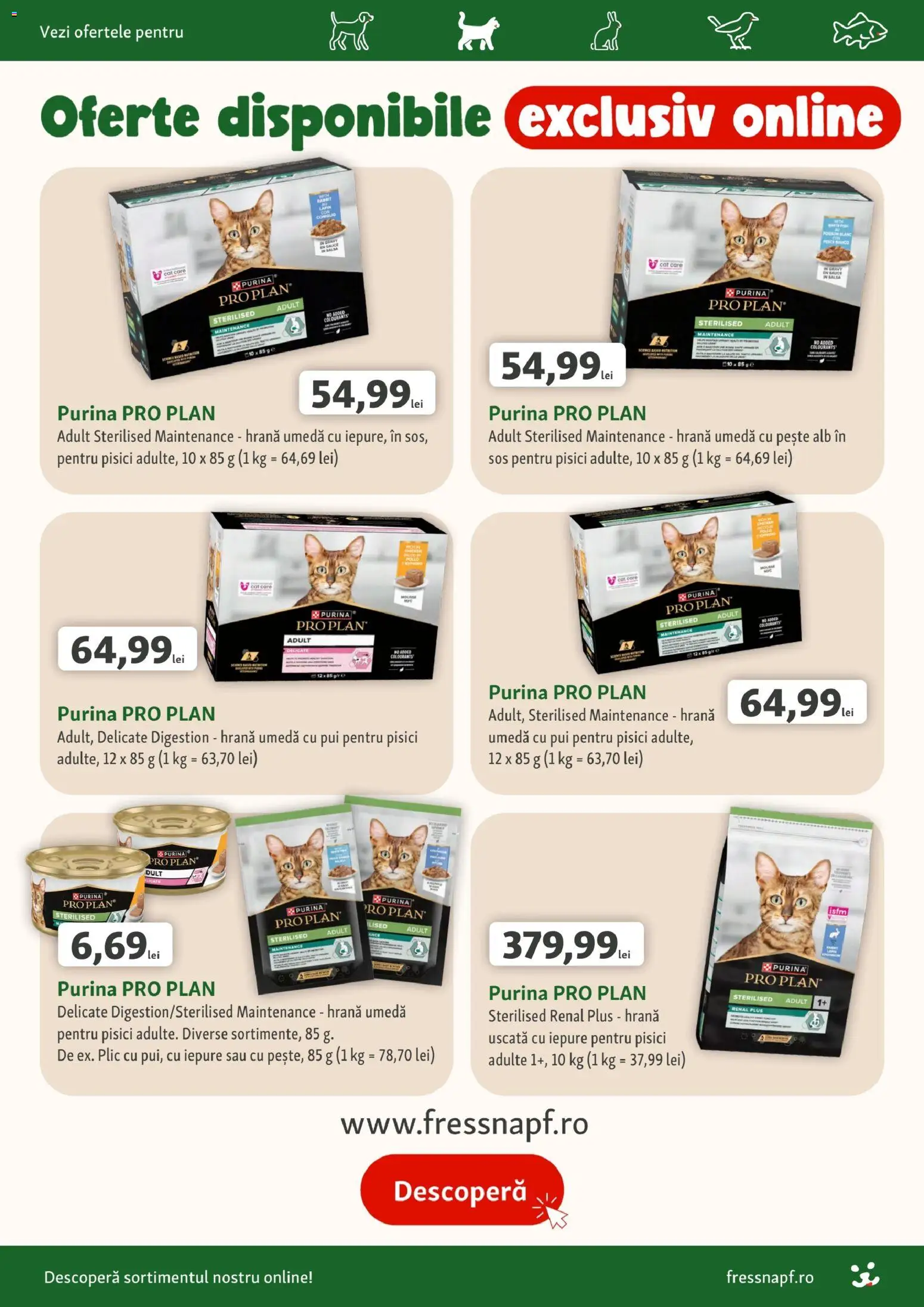 Noul catalog Fressnapf – valabil de la 08.10.2026 | Pagină: 17 | Produse: Pui, Pește, Sos, Plus