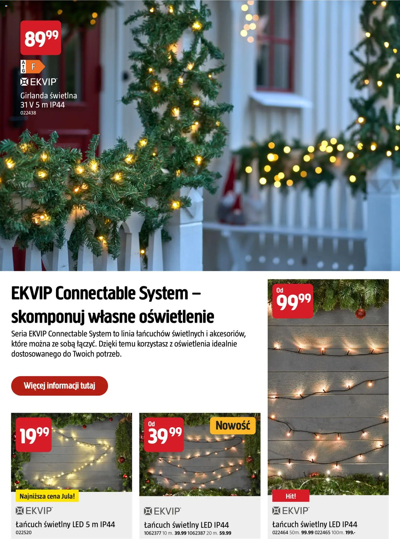 Jula gazetka - Zorganizuj całe Święta w niskich cenach od 22.10.2026 | Strona: 18 | Produkty: Oświetlenie, Girlanda