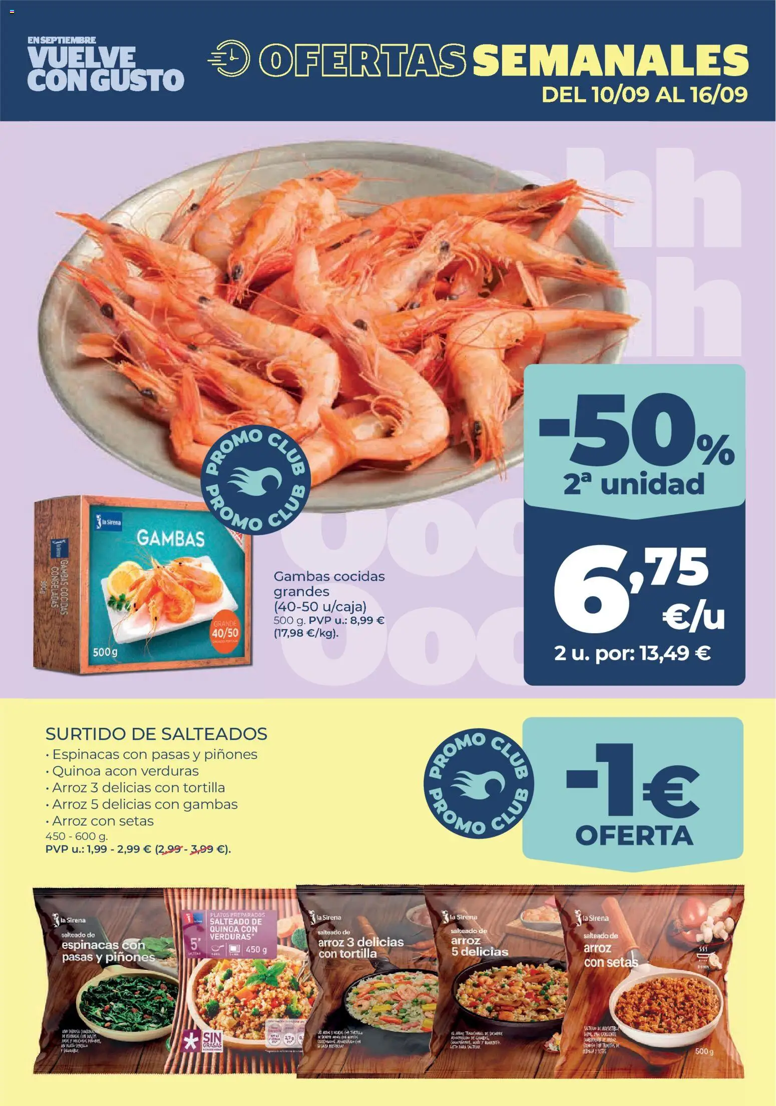 La Sirena folleto │ válido desde el 10/09/2026 | Página: 2 | Productos: Verduras, Arroz, Espinacas, Té