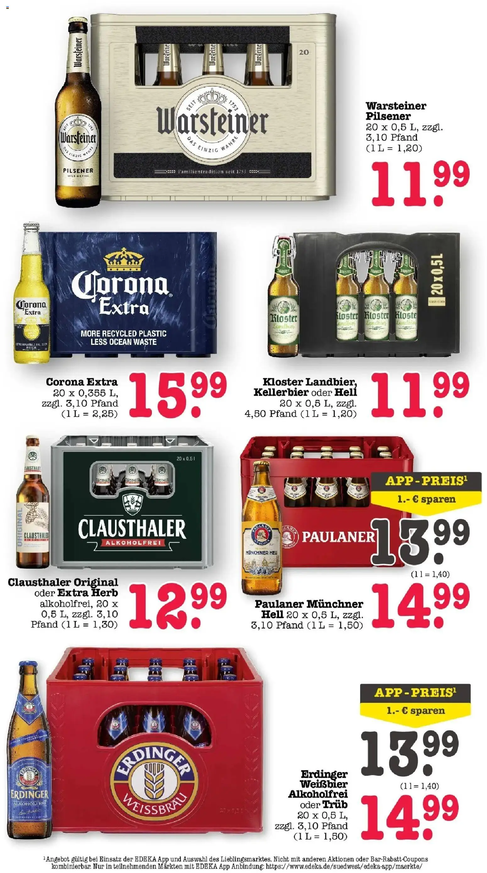 Edeka Prospekt Frankfurt Am Main (ab 17.08.2026) » Angebote Online | Seite: 47 | Produkte: Erdinger, Weißbier, Warsteiner, Paulaner