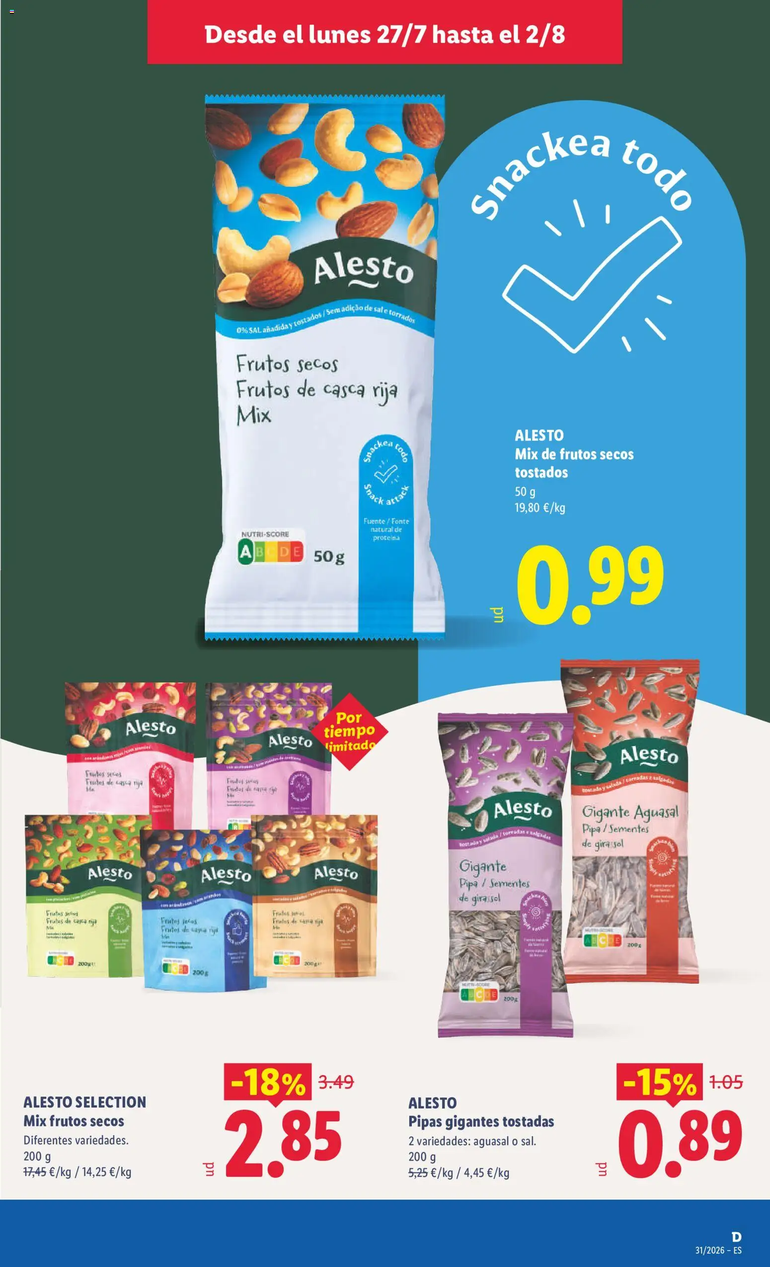 Lidl folleto │ válido desde el 27/07/2026 | Página: 13 | Productos: Frutos secos