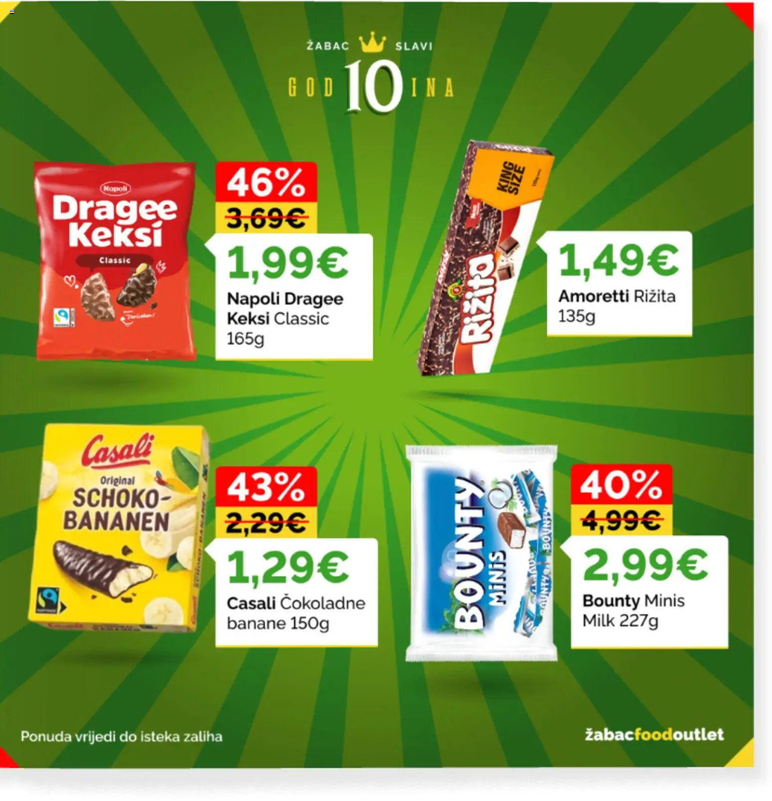 Žabac katalog | vrijedi od 13.07.2026 | Stranica: 15 | Proizvodi: Keksi, Banane