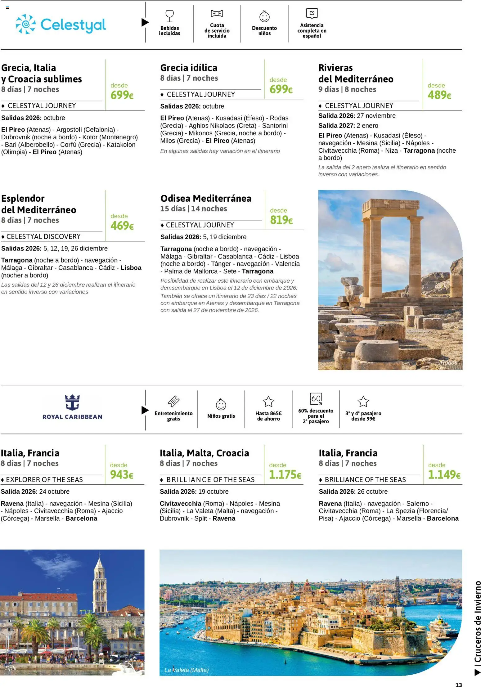 Viajes El Corte Inglés Crucero fantástico │ válido desde el 14/09/2026 | Página: 13 | Productos: Bebidas, Navegación