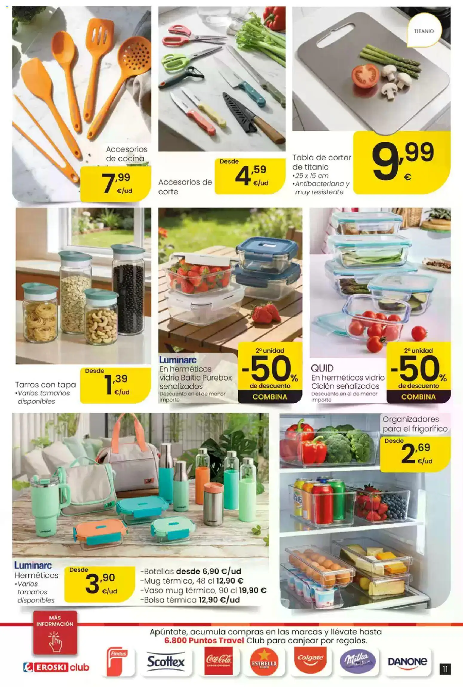 Eroski Oferta │ válido desde el 16/07/2026 | Página: 11 | Productos: Tabla de cortar, Μύρτιλα, Bolsa, Cocina