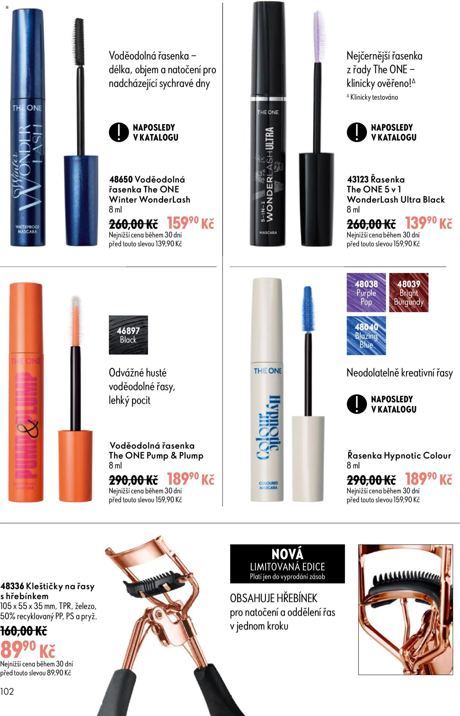 Oriflame katalog č. 13/2026 od 09.09.2026 | Strana: 102 | Produkty: Kleštičky na řasy, Řasenka