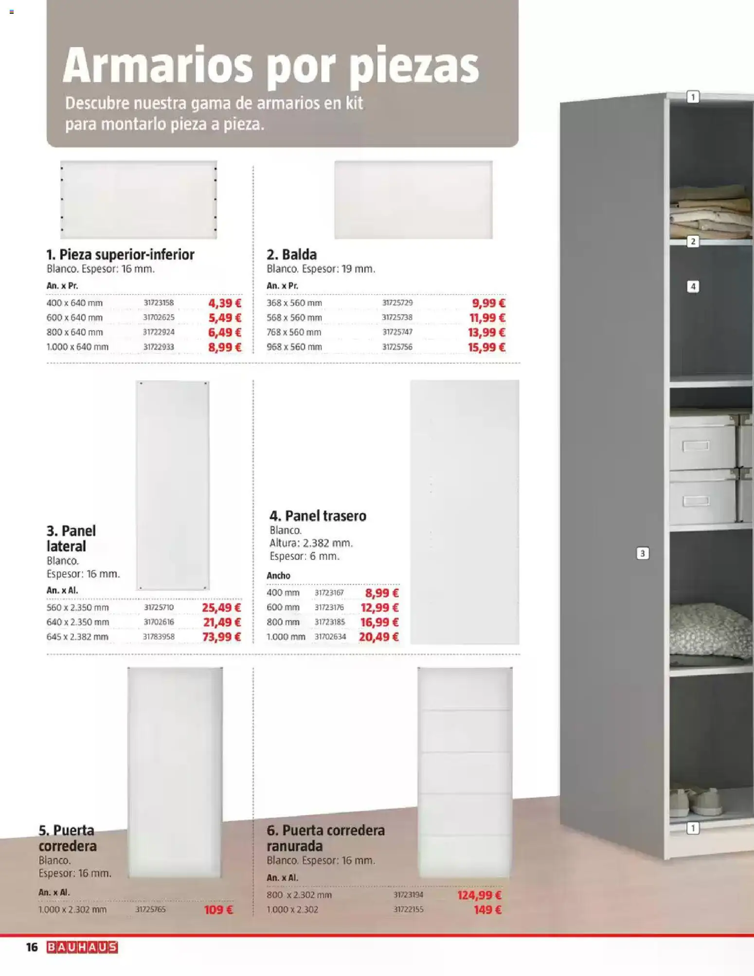 Bauhaus Ordenación │ válido desde el 18/08/2026 | Página: 16