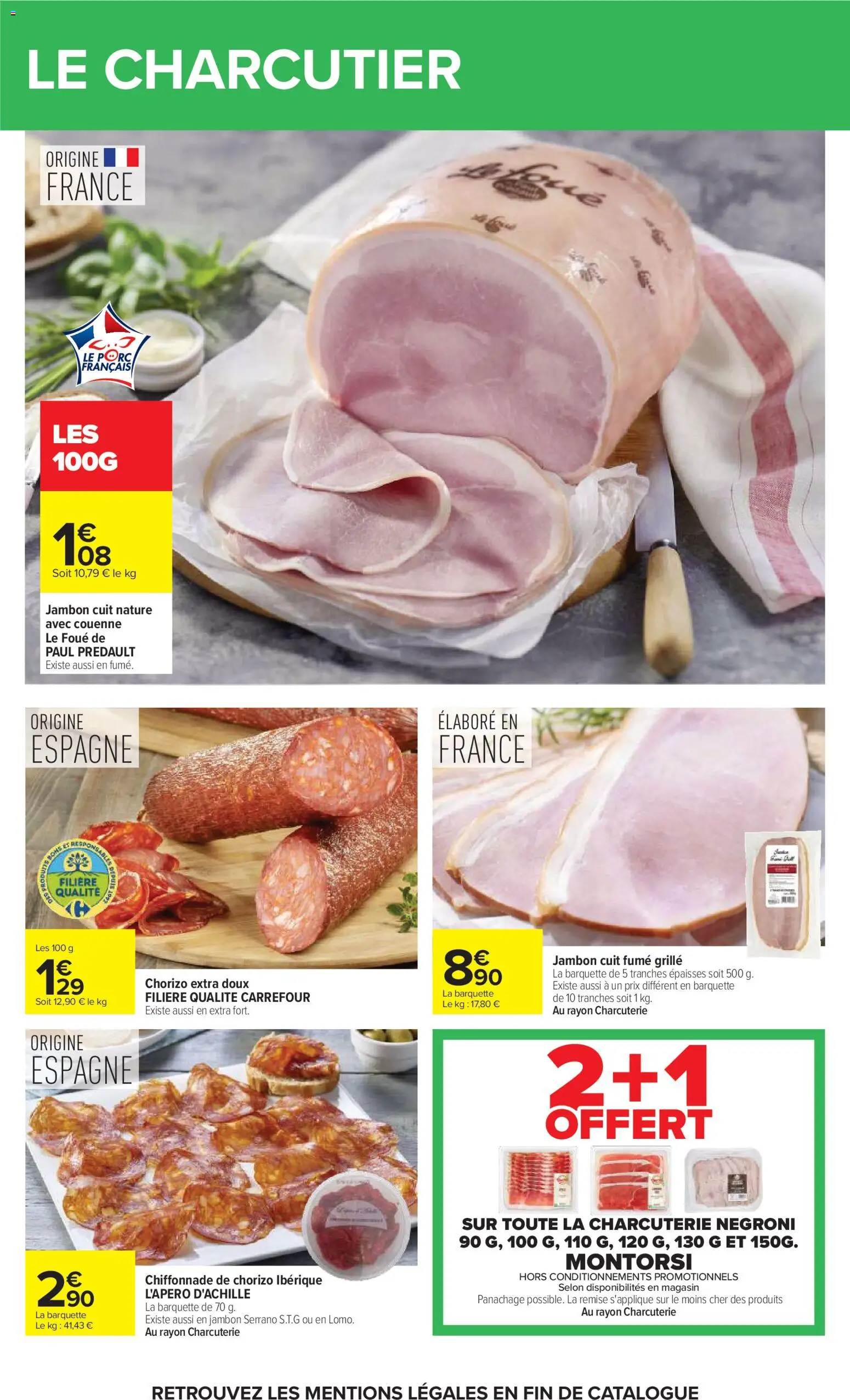 {H1} | Page: 35 | Produits: Chorizo, Jambon serrano, Jambon