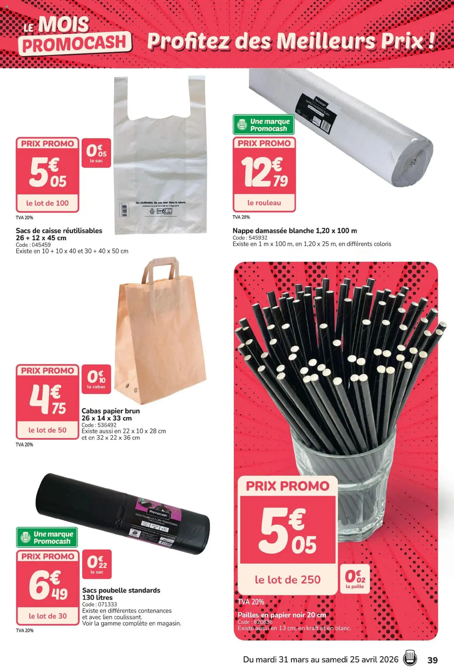 {H1} | Page: 39 | Produits: Poubelle, Sac, Rouleau, Nappe