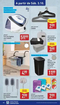 Pré-visualização Aldi folheto válido de 28/09/2026 | Página: 28 | Produtos: Balde, Ferro, Aspirador, Saco