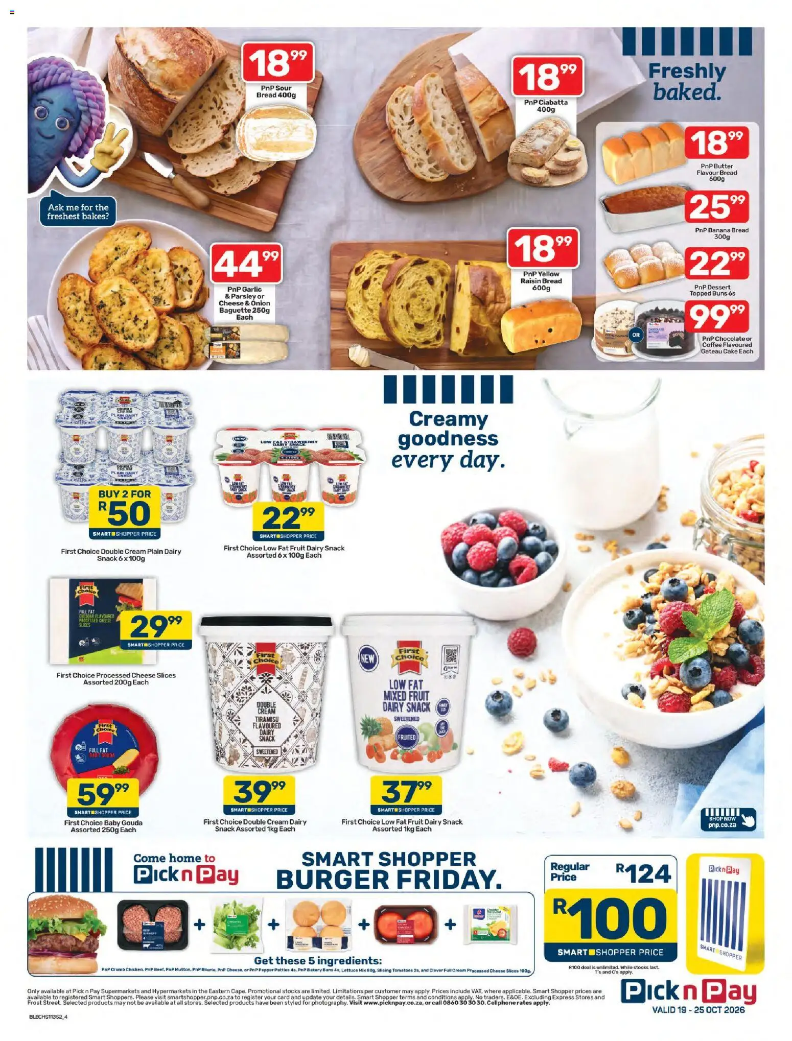 New Pick n Pay catalogue – valid from 19/10/2026 | Page: 4 | Products: Cake, Parsley, Cream, Onion