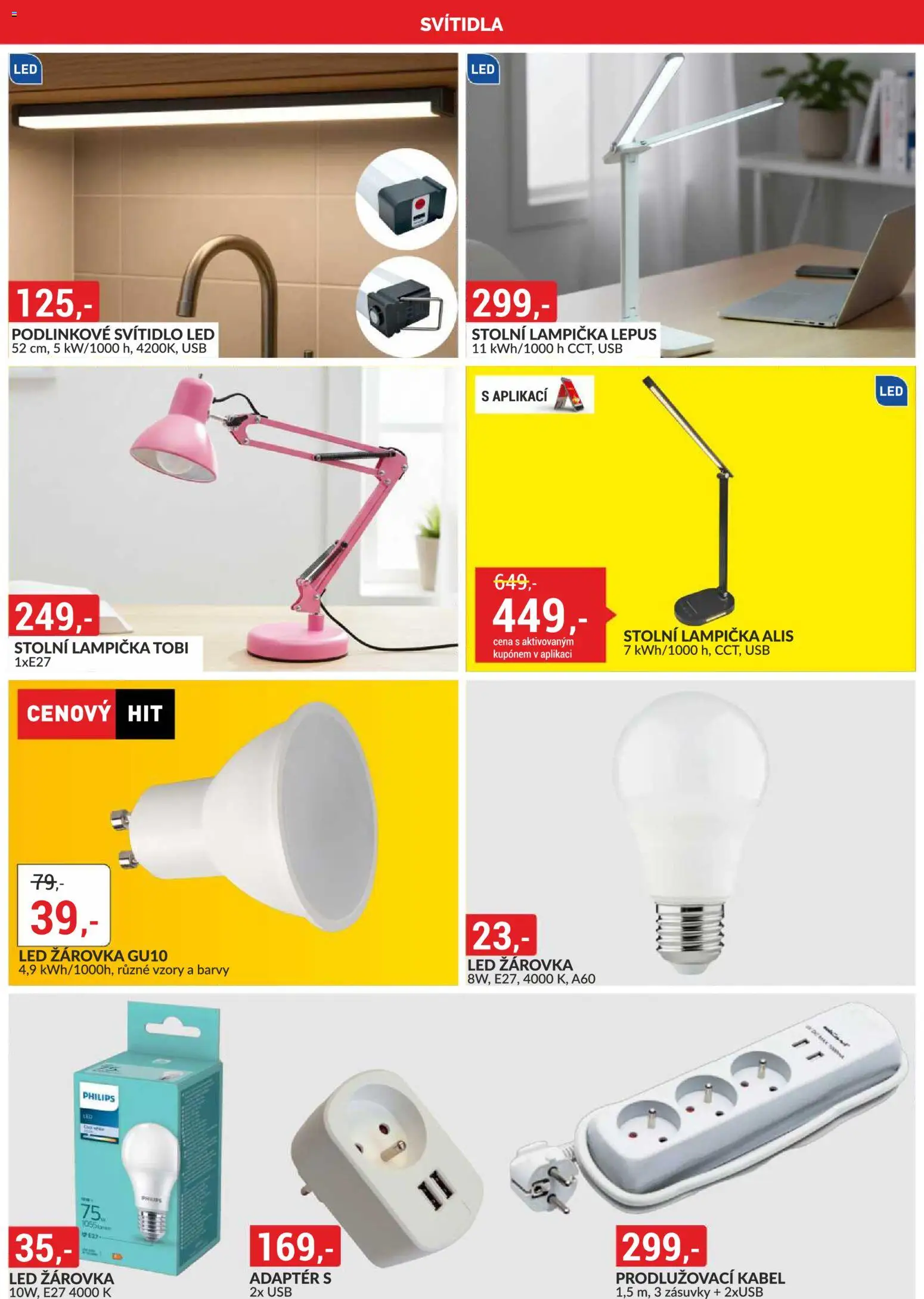 BAUMAX leták od 01.09.2026 | Strana: 32 | Produkty: Lampička, Adaptér, USB, Barvy