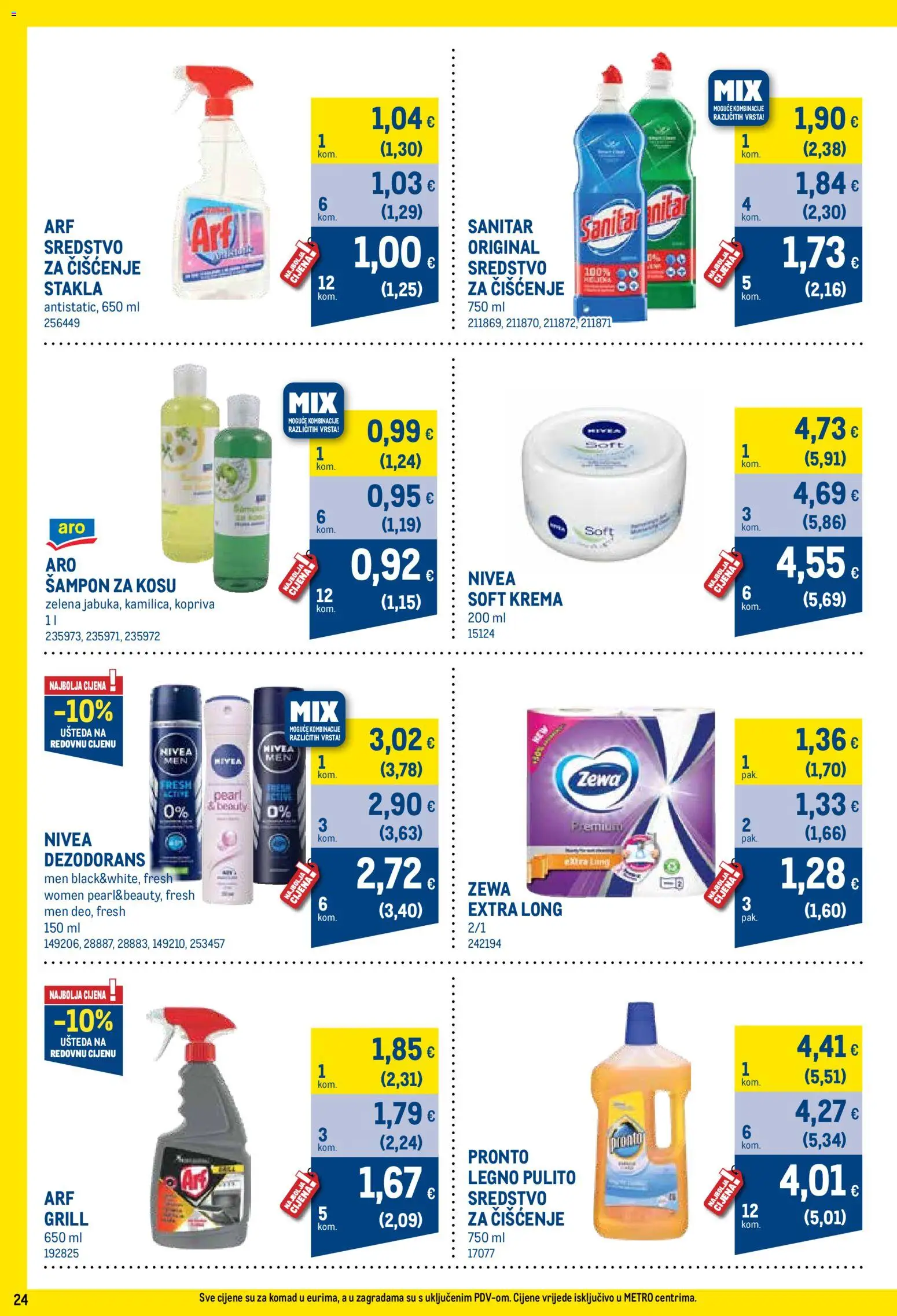 Metro katalog | vrijedi od 01.07.2026 | Stranica: 24 | Proizvodi: Šampon, Krema, Zewa, Nivea