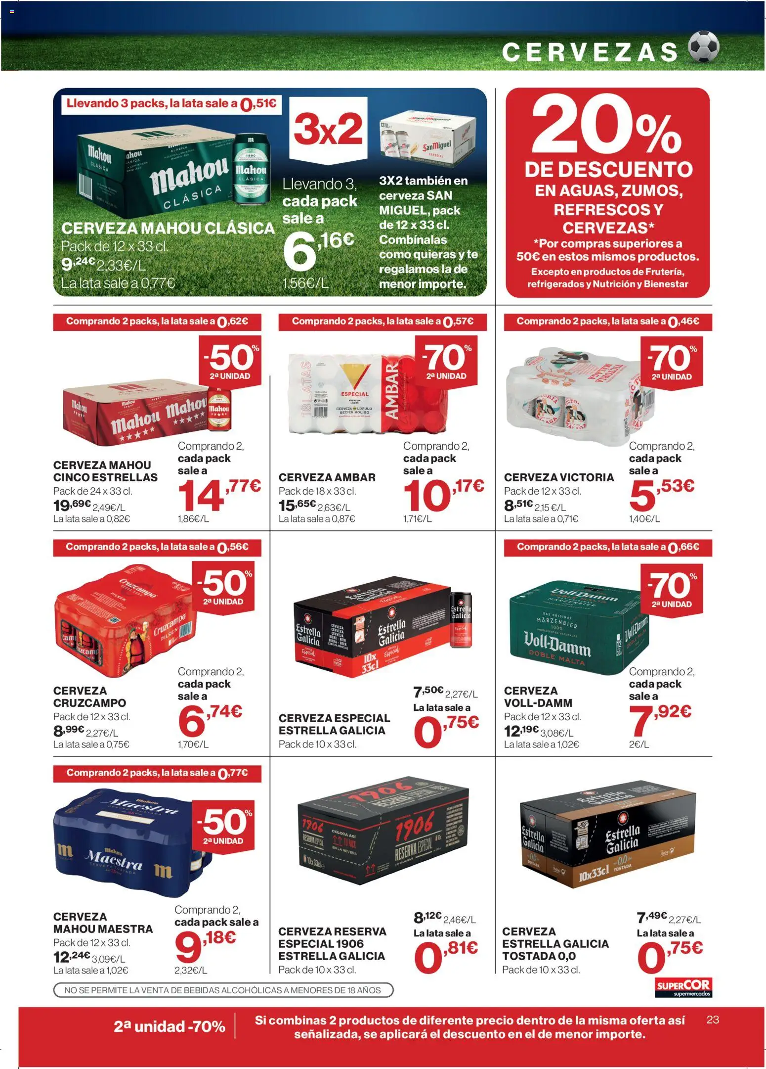 Supercor folleto │ válido desde el 04.06.2026 | Página: 23 | Productos: Cerveza, Té, Nevera