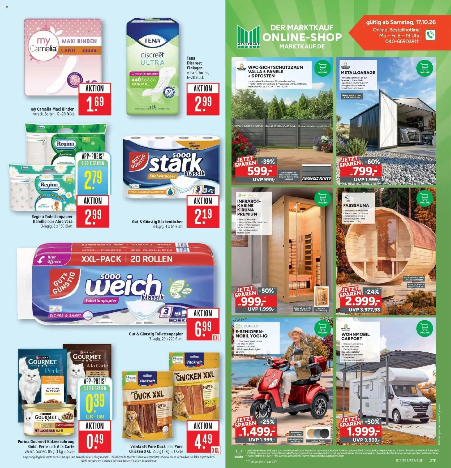 Marktkauf Prospekt Heidenheim (ab 19.10.2026) » Angebote online | Seite: 35 | Produkte: Kabel, Lachs, Uhr, Toilettenpapier