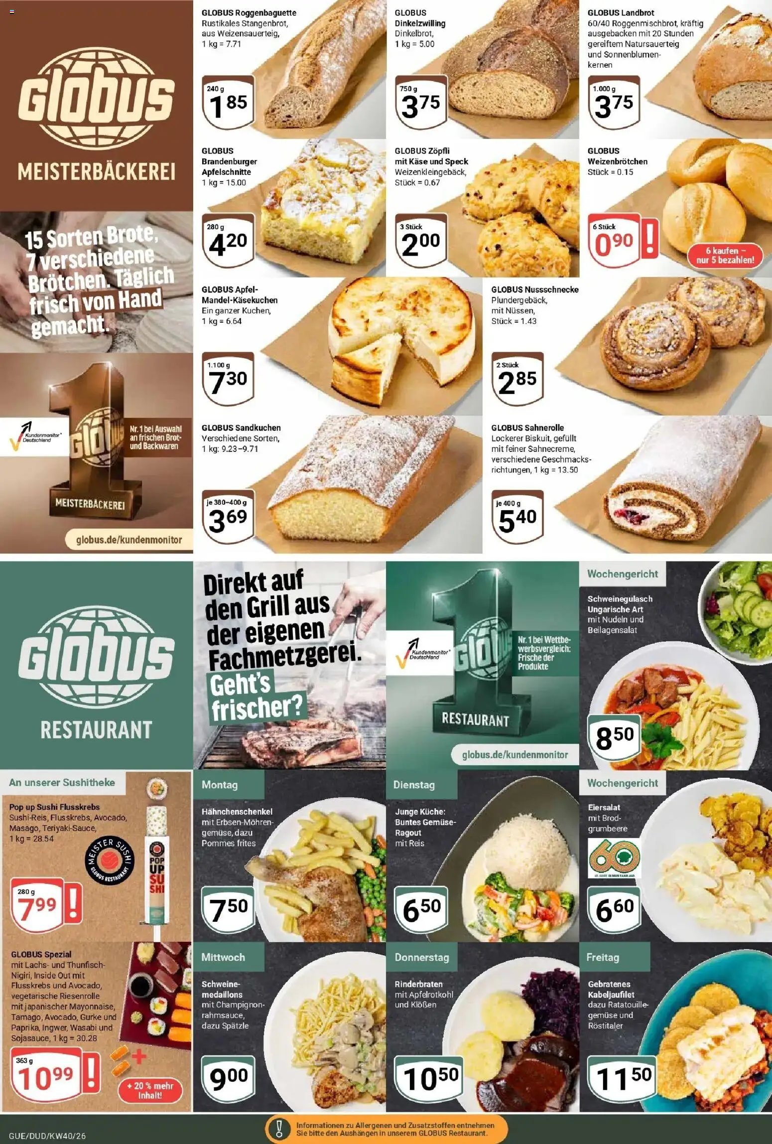 Globus Prospekt Saarbrücken-Dudweiler (ab 28.09.2026) » Angebote online | Seite: 9 | Produkte: Äpfel, Lachs, Gemüse, Nudeln