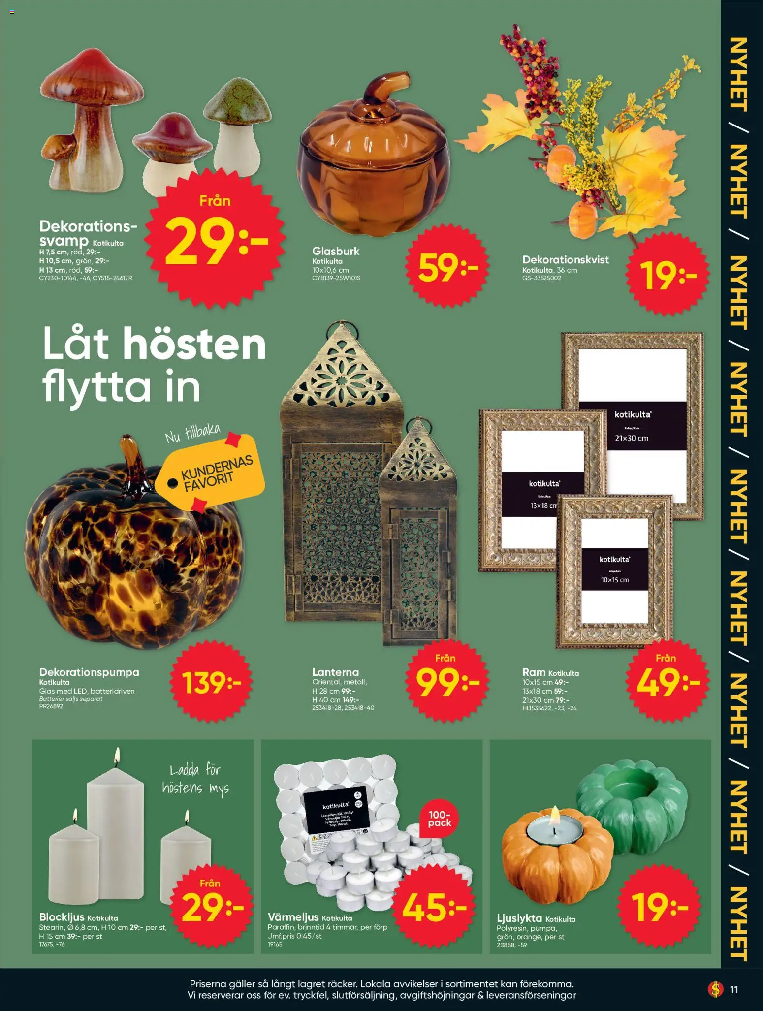 Dollar Store reklamblad aktuell från 24/08/2026 | Sida: 11 | Produkter: Svamp, Galler, Glas, Värmeljus