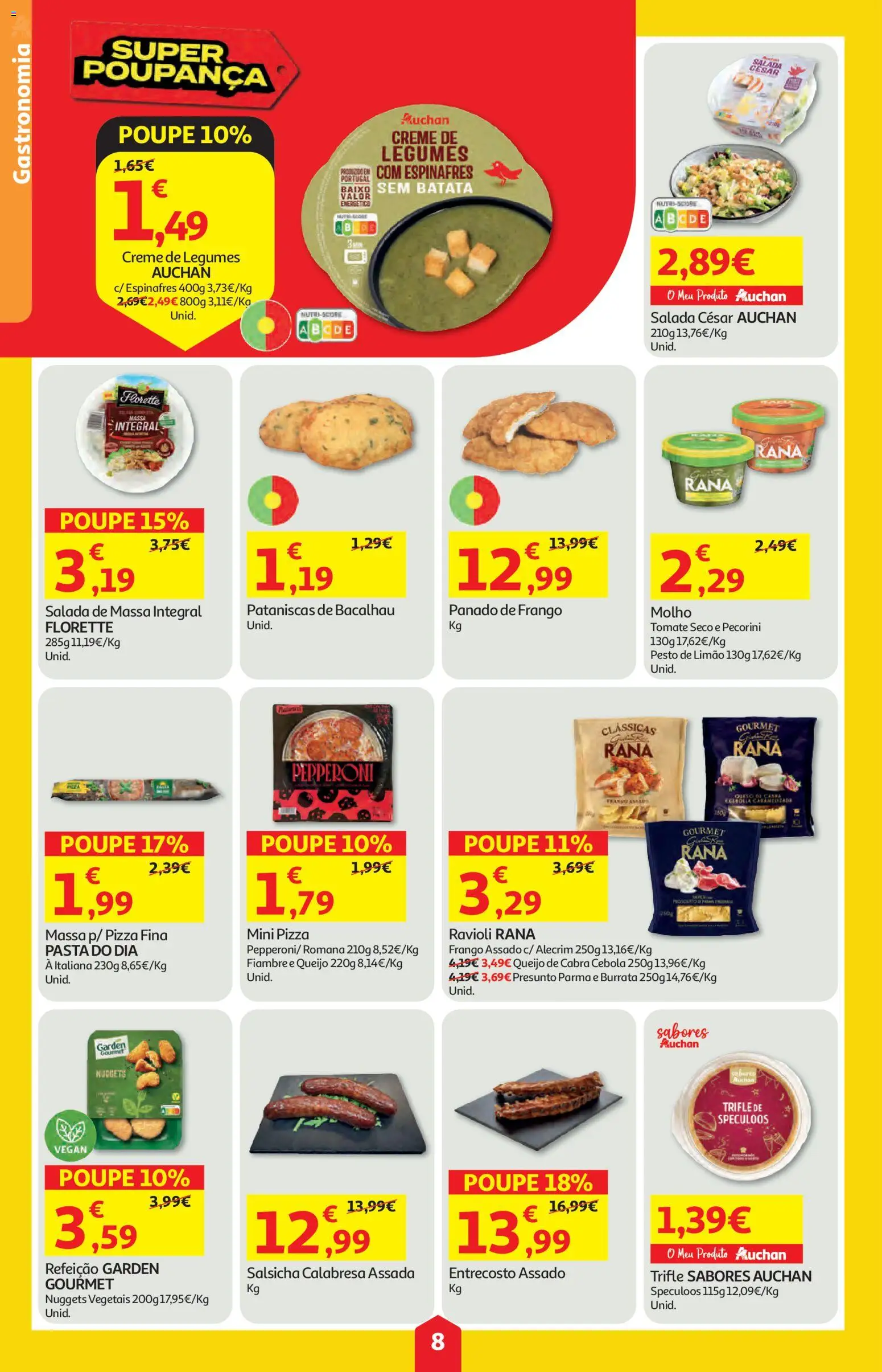 Auchan folheto │ válido de 11.06.2026 | Página: 8 | Produtos: Batata, Presunto, Tomate, Salada