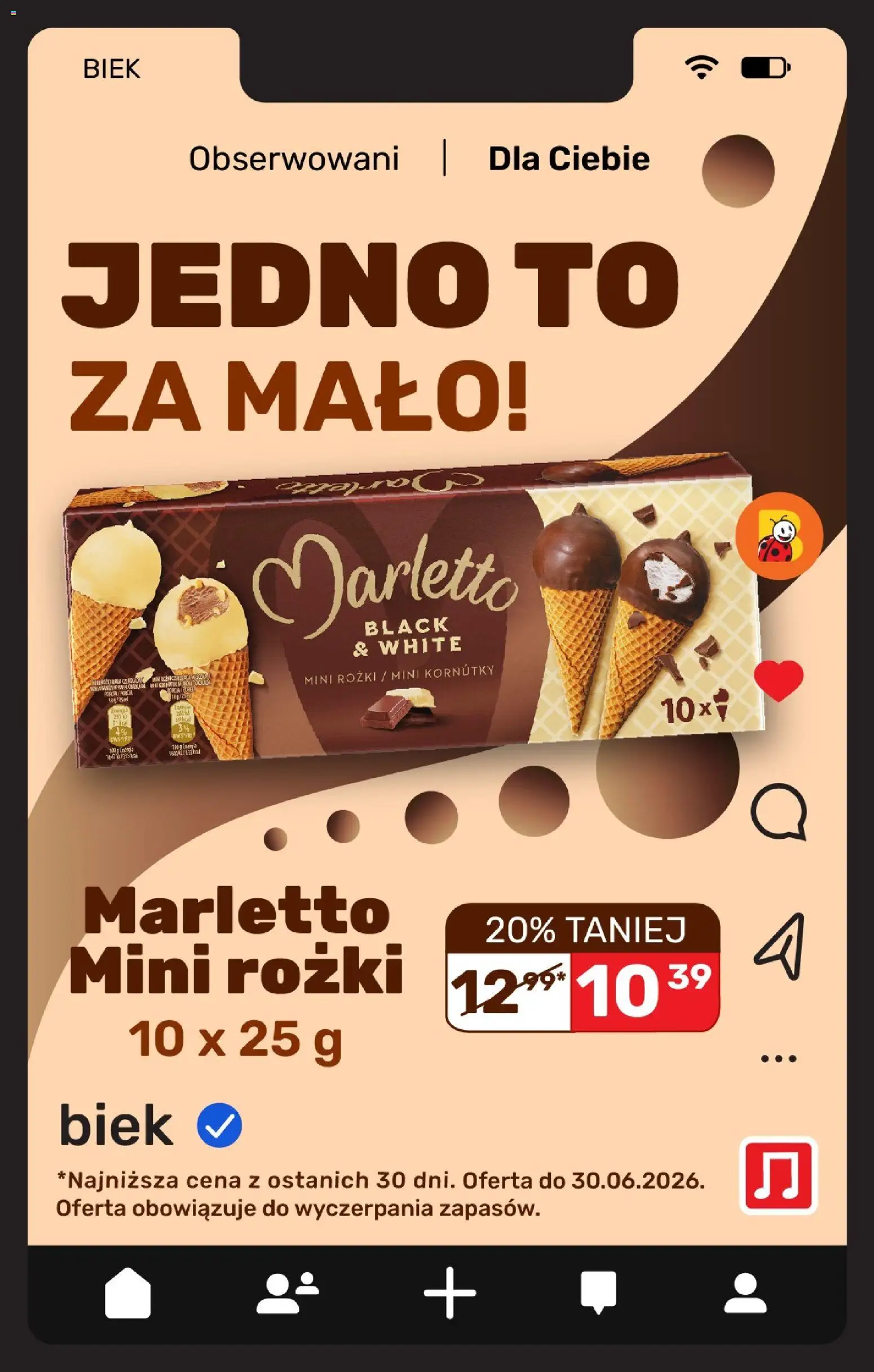 Biedronka gazetka - Biek od 26.06.2026 | Strona: 10 | Produkty: Mini rożki