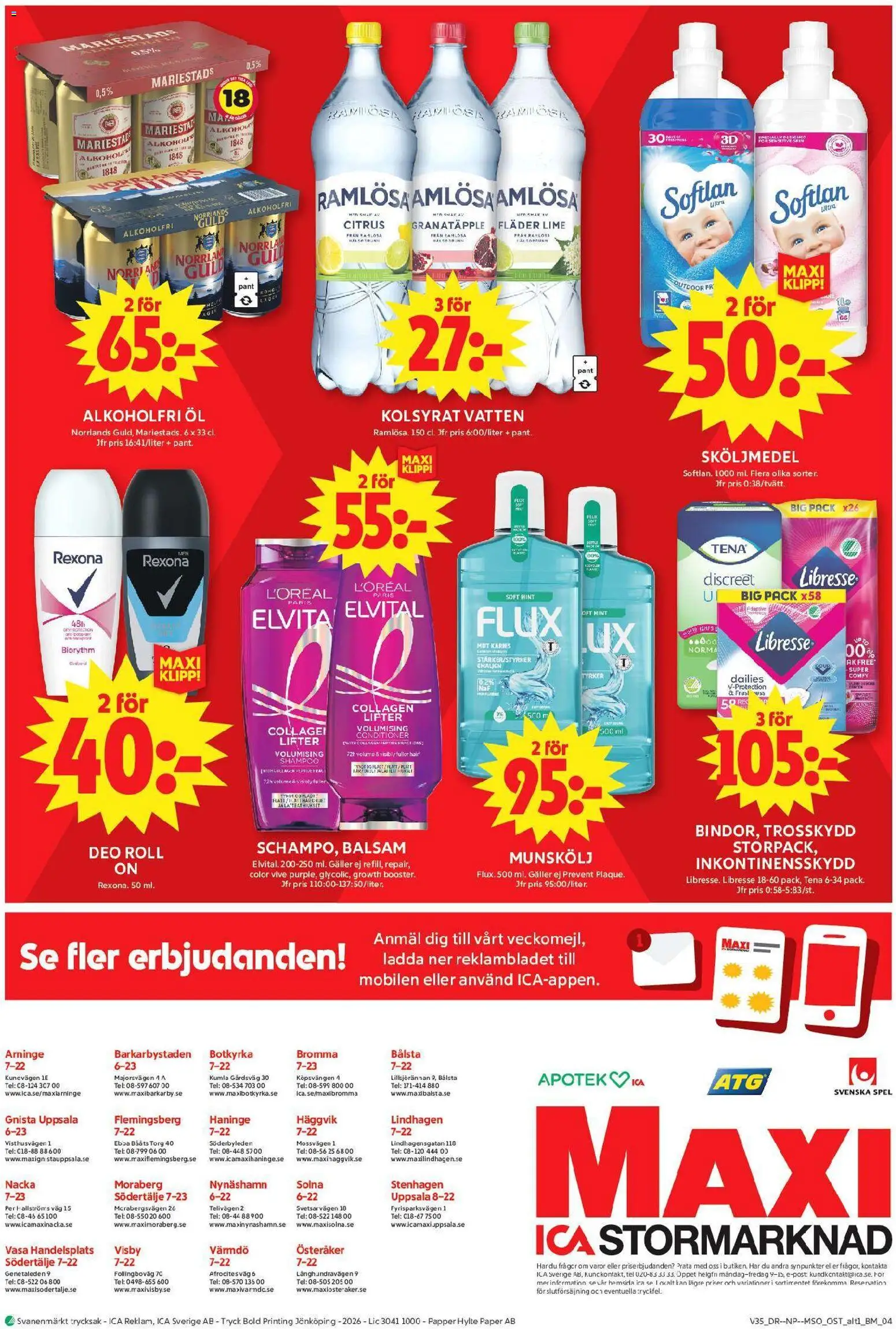 ICA Maxi reklamblad aktuell från 24/08/2026 | Sida: 17 | Produkter: Balsam, Galler, Alkoholfri öl, Papper