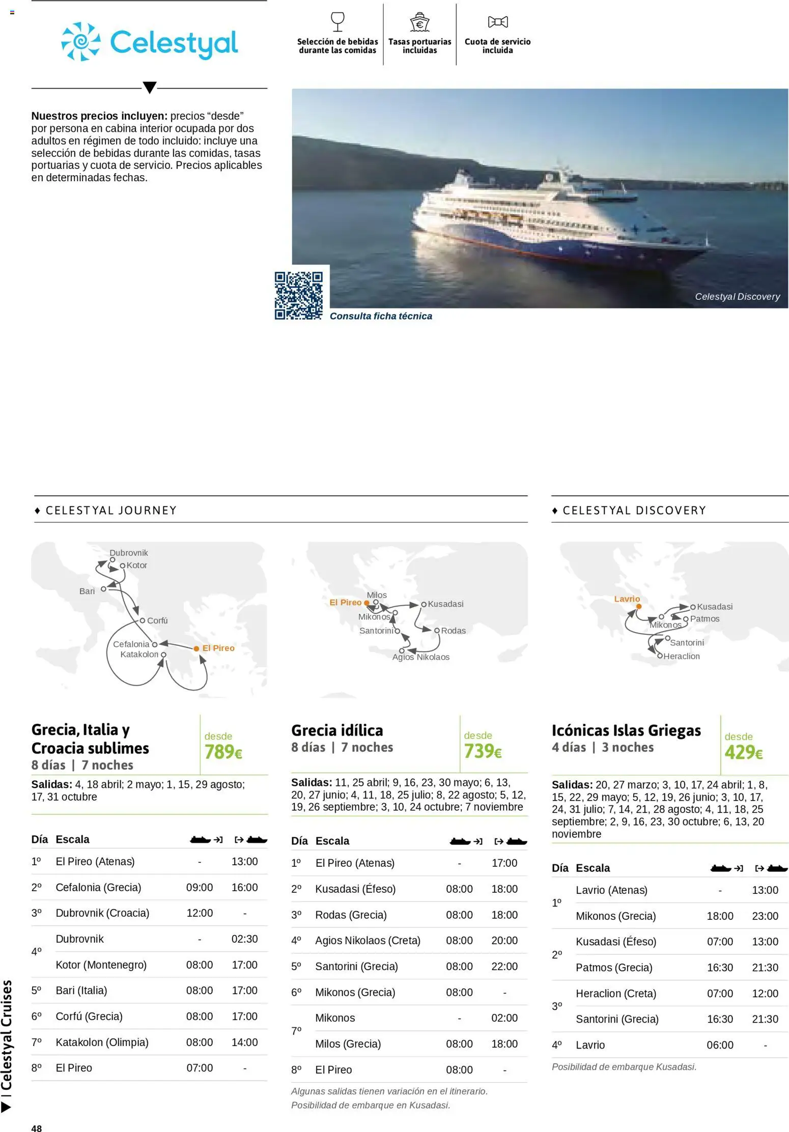 Viajes El Corte Inglés Cruceros marítimos │ válido desde el 01/01/2026 | Página: 49 | Productos: Bebidas