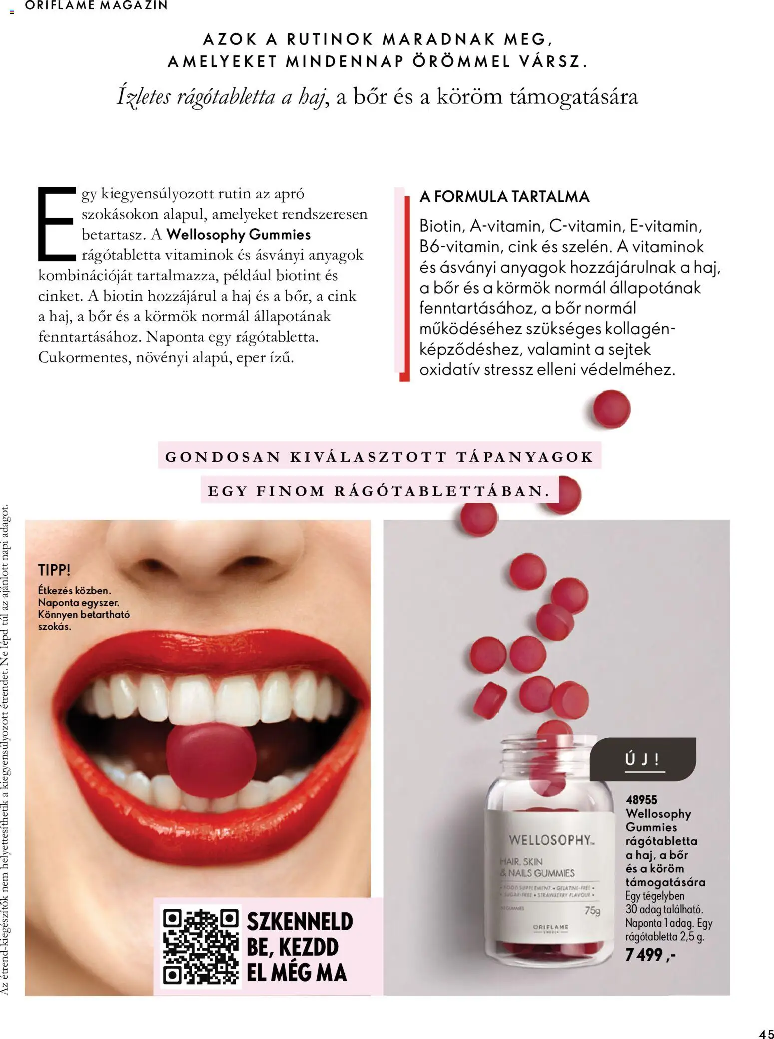 Oriflame akciós ujság - amely érvényes a következő dátumtól: 2026.09.30. | Oldal: 45 | Termékek: Kollagén, Magazin, Bor, Eper