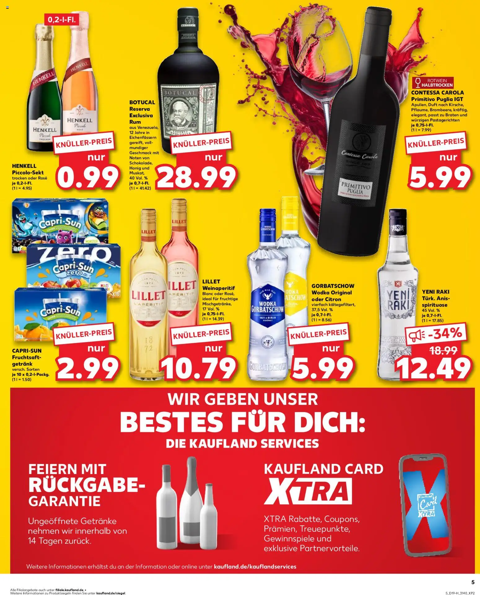 Kaufland Prospekt Leipzig	 – gültig ab 07.05.2026 | Seite: 5 | Produkte: Rotwein halbtrocken, Rum, Duft, Vodka