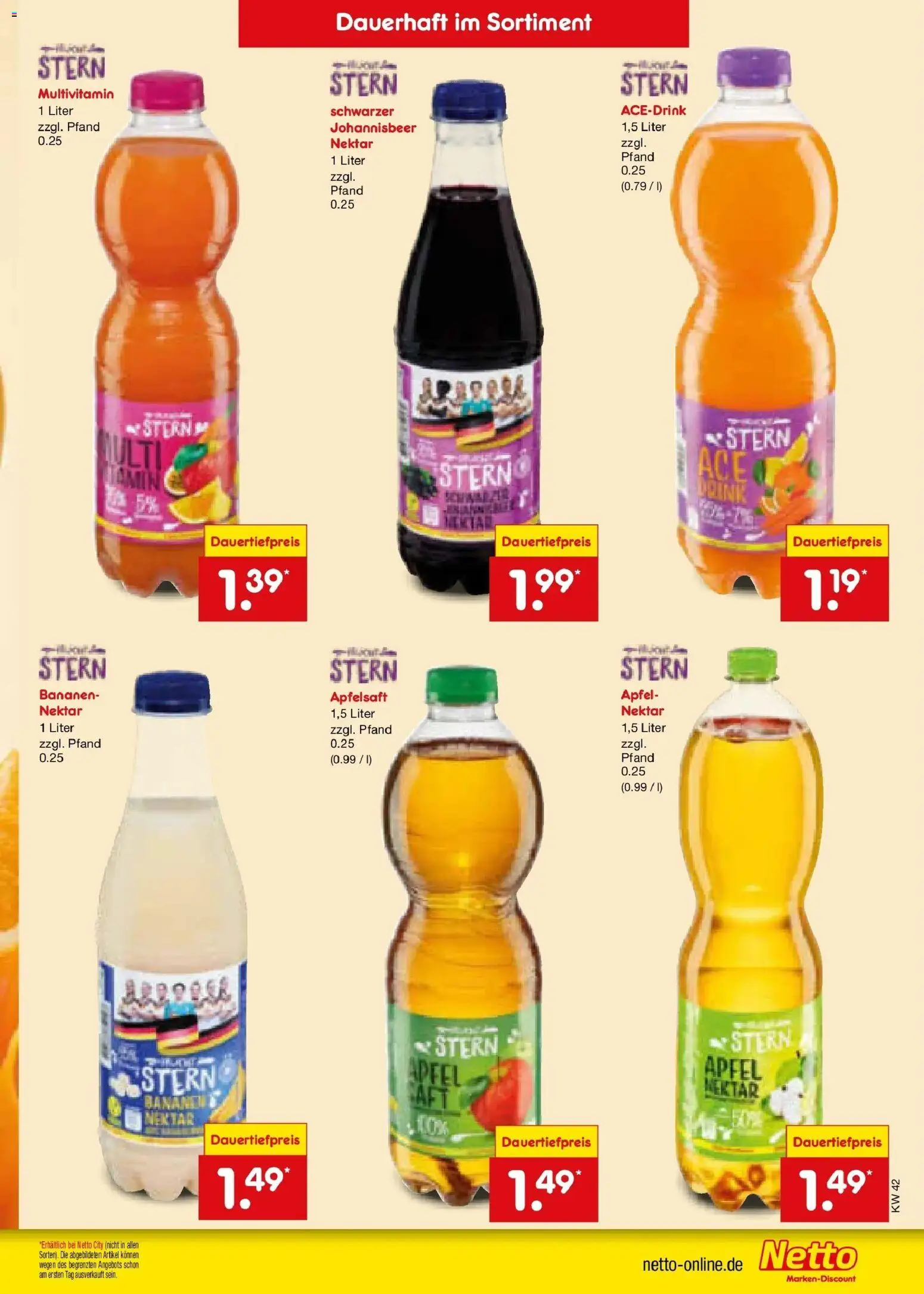 Netto Marken-Discount Prospekt Hamburg (ab 12.10.2026) » Angebote | Seite: 23 | Produkte: Äpfel, Bananen, Apfelsaft