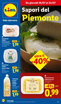 Anteprima del volantino Lidl volantino Piemonte valido a partire dal 16/07/2026