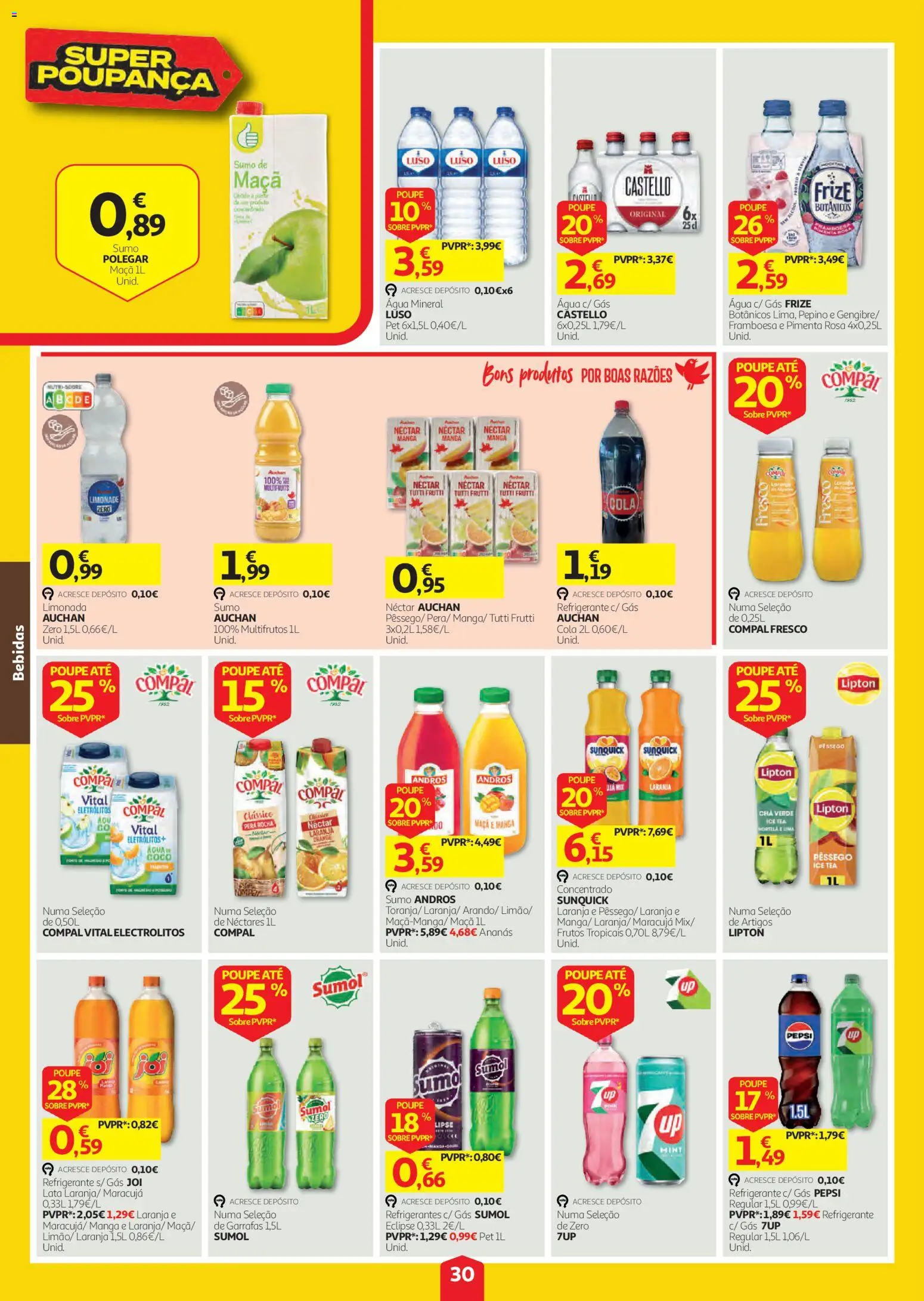 Auchan folheto │ válido de 01/10/2026 | Página: 30 | Produtos: Refrigerante, Ananás, Chá, Limonada