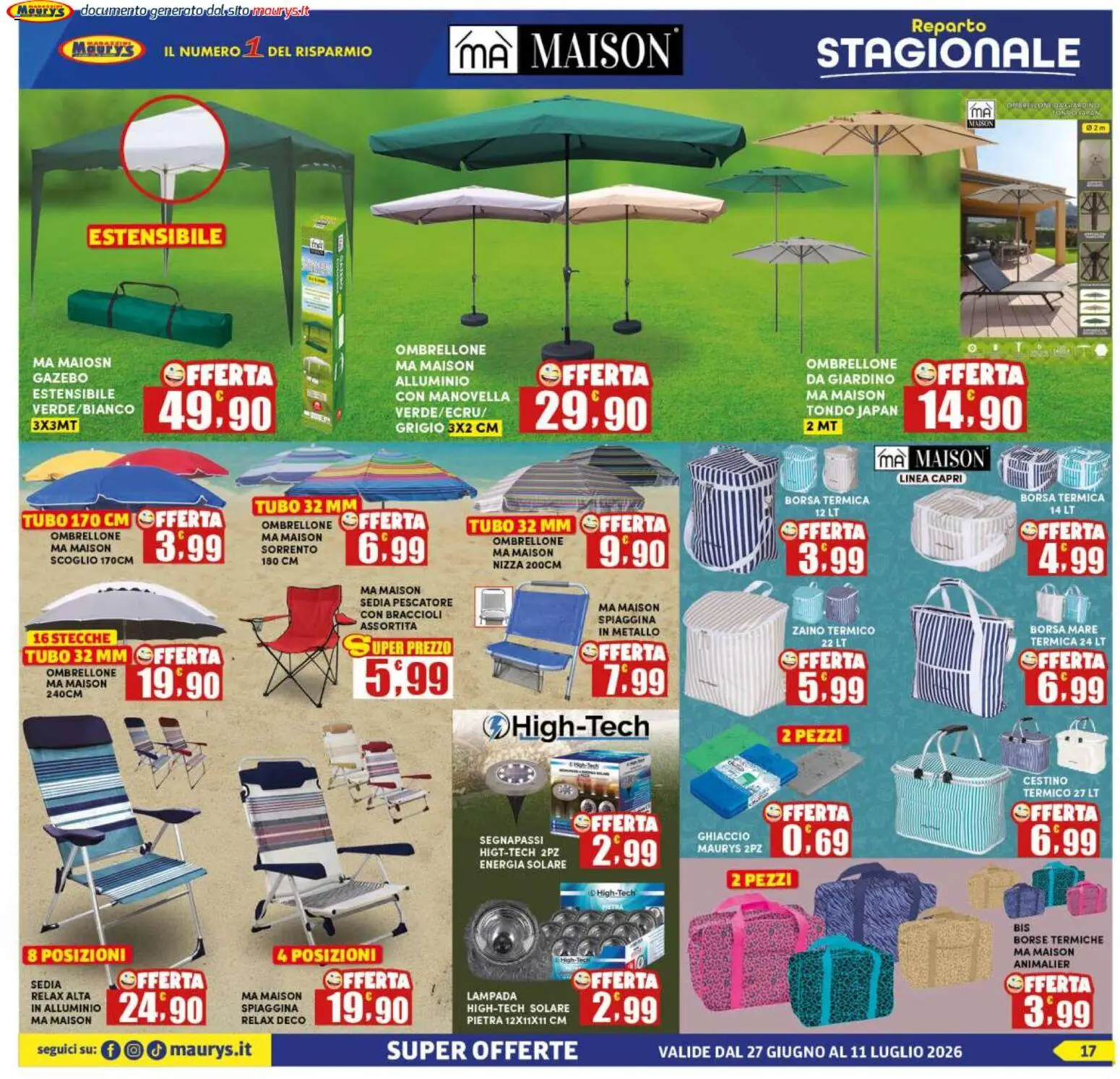 Volantino Maury's del 27/06/2026 | Pagina: 17